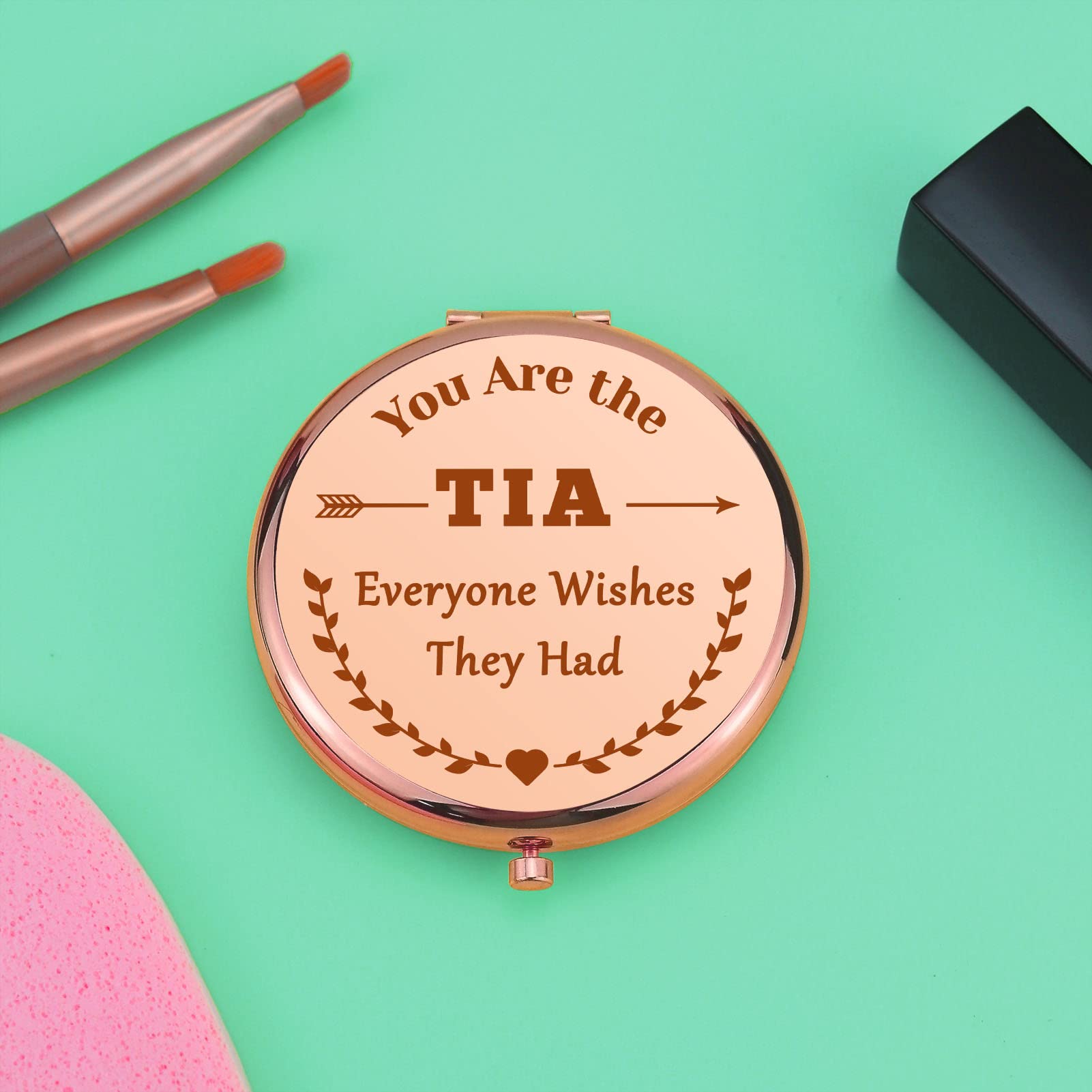 Tia Gifts From Niece Compact Makeup Mirror For Aunt Tia Auntie Best Tia Ever Gifts Birthday Gifts For Aunt Appreciation Gifts Fo