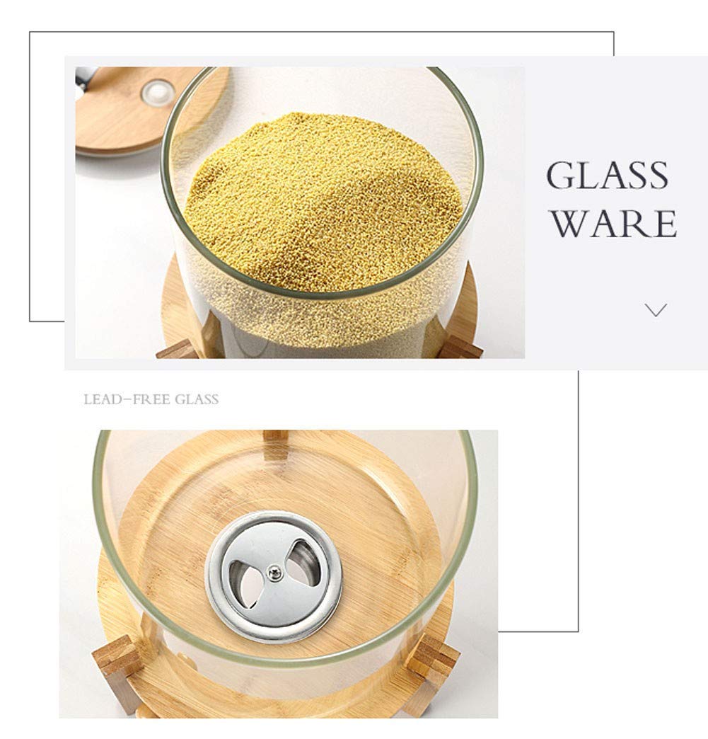Flour And Cereal Container, 5L/8L, Rice Dispenser, Creative Glass Food Storge Container For Kitchen Organization And Pantry Stor