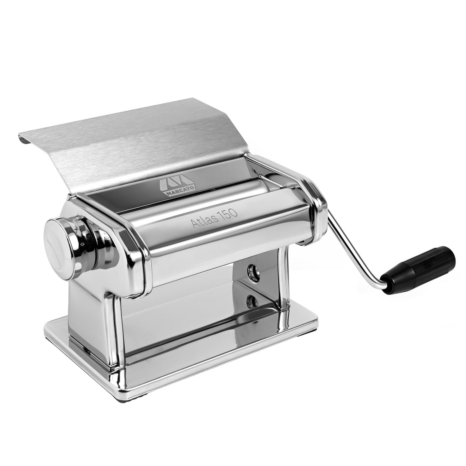 Marcato Made In Italy Atlas 150 Slide Manual Pasta Machine, Chrome Steel. For Lasagne, Fettuccine, Tagliolini, Sugar Paste, Brea