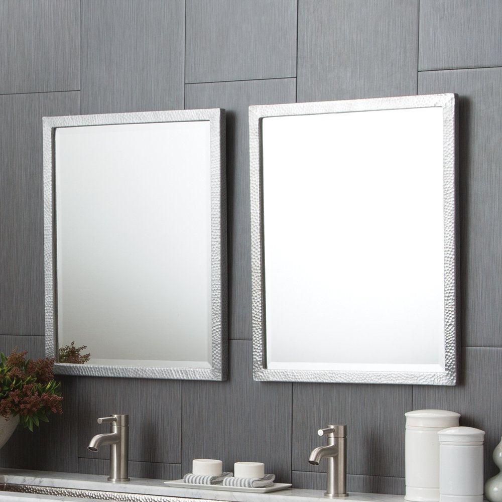 Native Trails MR527 Divinity Rectangular Wall Mirror  Large  Hammered Aluminum