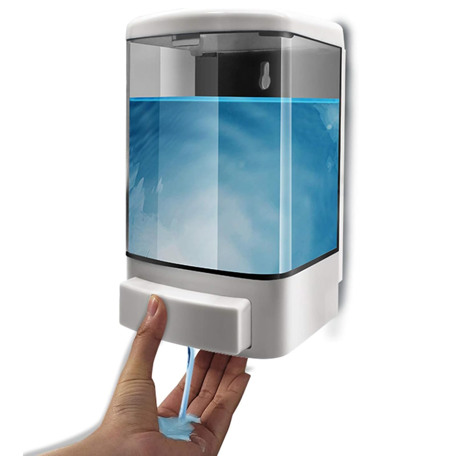 Soap Dispenser Wall Mount  1000ML commercial Manual Soap Dispenser Wall Mounted for Bathroom Kitchen Hotel  Shampoo container Plastic