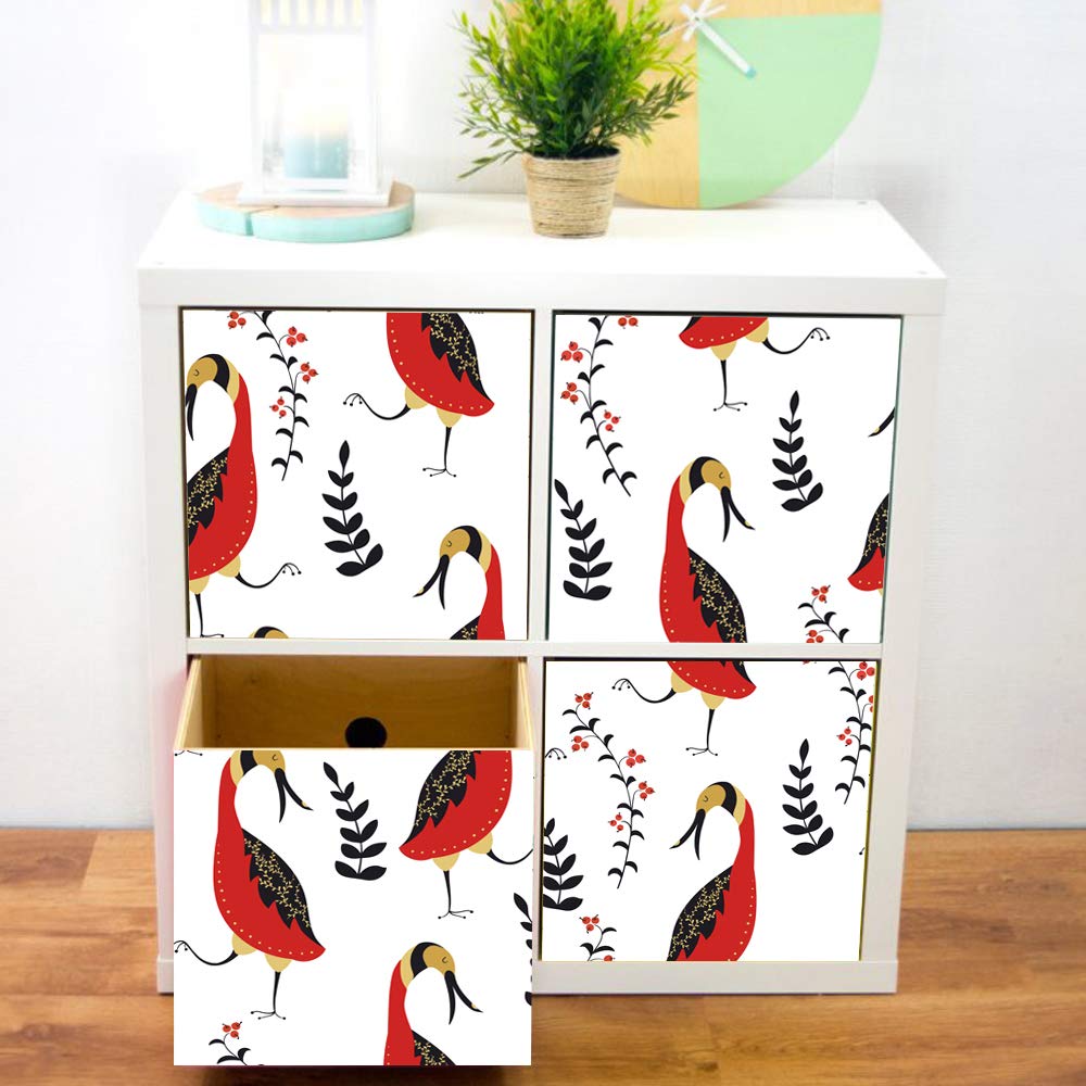 Self-Adhesive Dresser Sticker, Peel And Stick Furniture Skin, Removable Shelf Unit Decals Sticker (007, Expedit/Kallax)