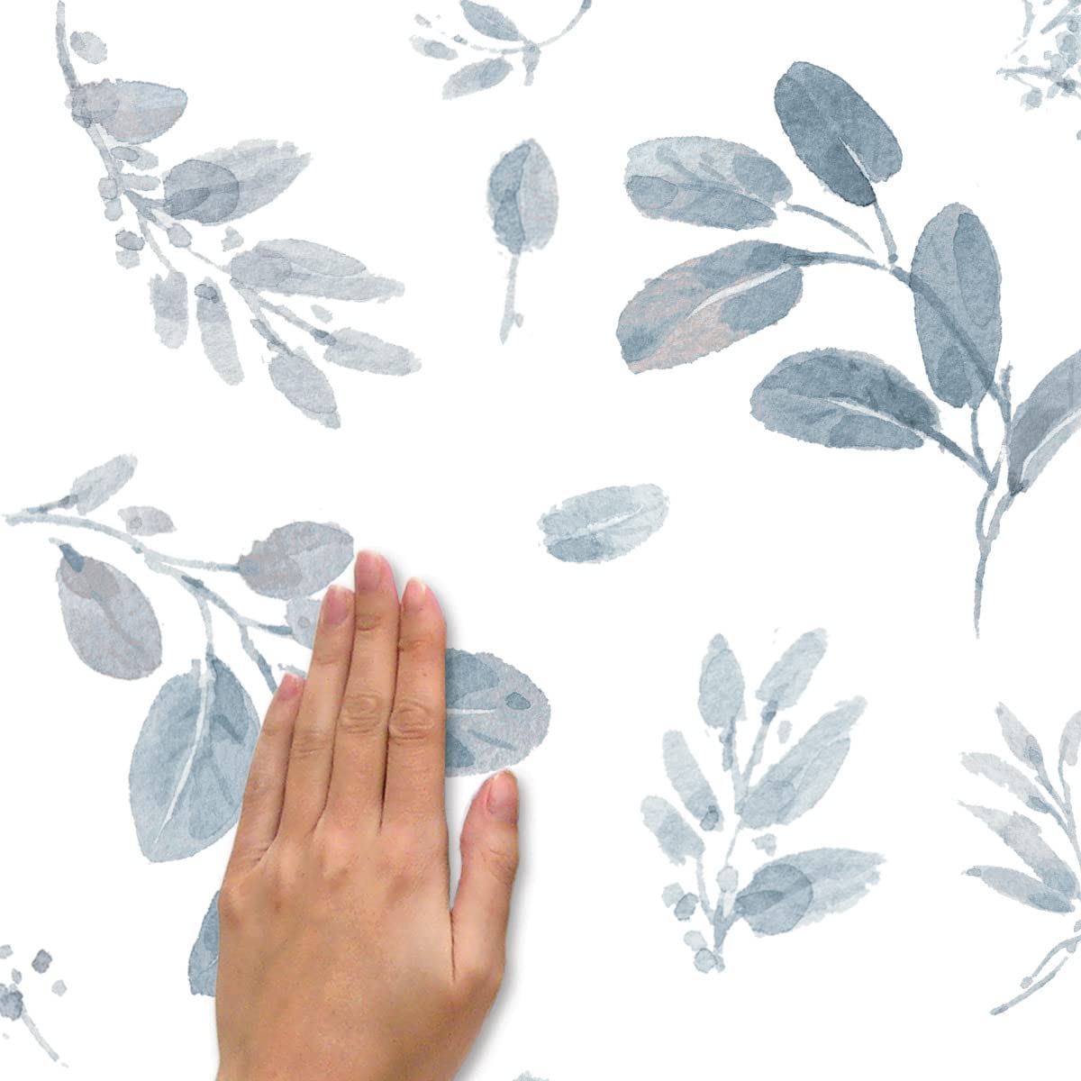 RoomMates RMK5154SCS Dancing Leaves Peel and Stick Wall Decals   Blue