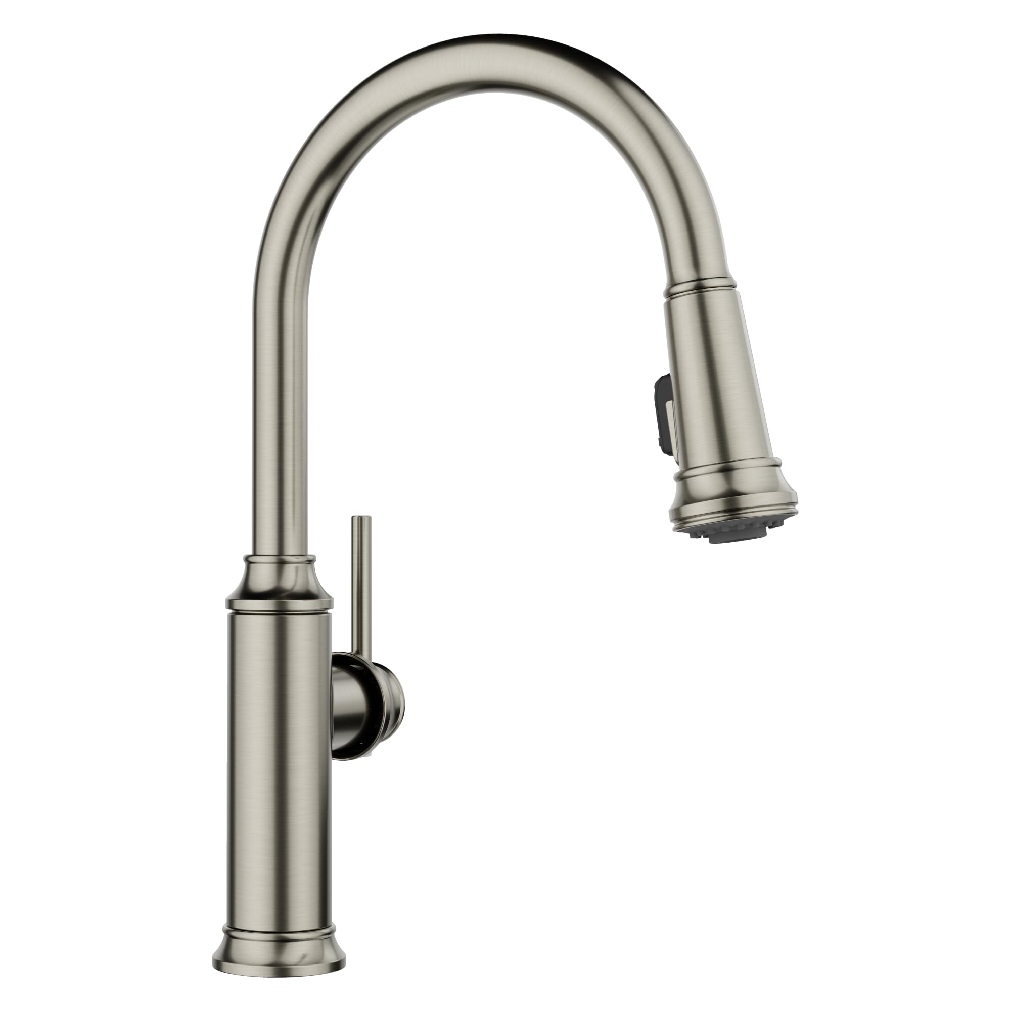 Blanco 443245 Empressa High Arc Pull-Down Dual Spray Kitchen Faucet - 1.5 GPM - Satin Platinum