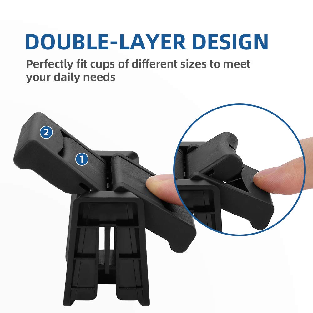 JoyTutus Cup Holder Compatible with Highlander 2014-2020  Cup Holder Insert Fits Most Cup Sizes  Center Console Drink Cup Holder Insert Divider  Replacement for Highlander Accessories