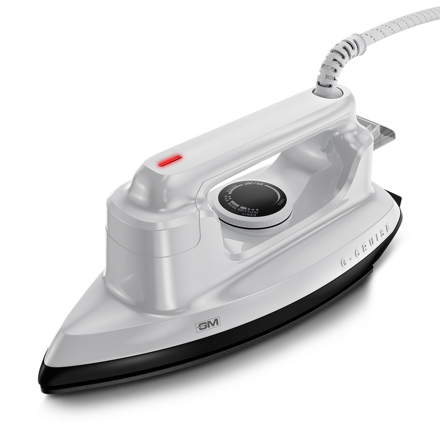 Gm GCruise 1000 Watt Dry Iron Press With Dual Layer German Technology NonStick Coating | Thermostat Control To Easily Iron All