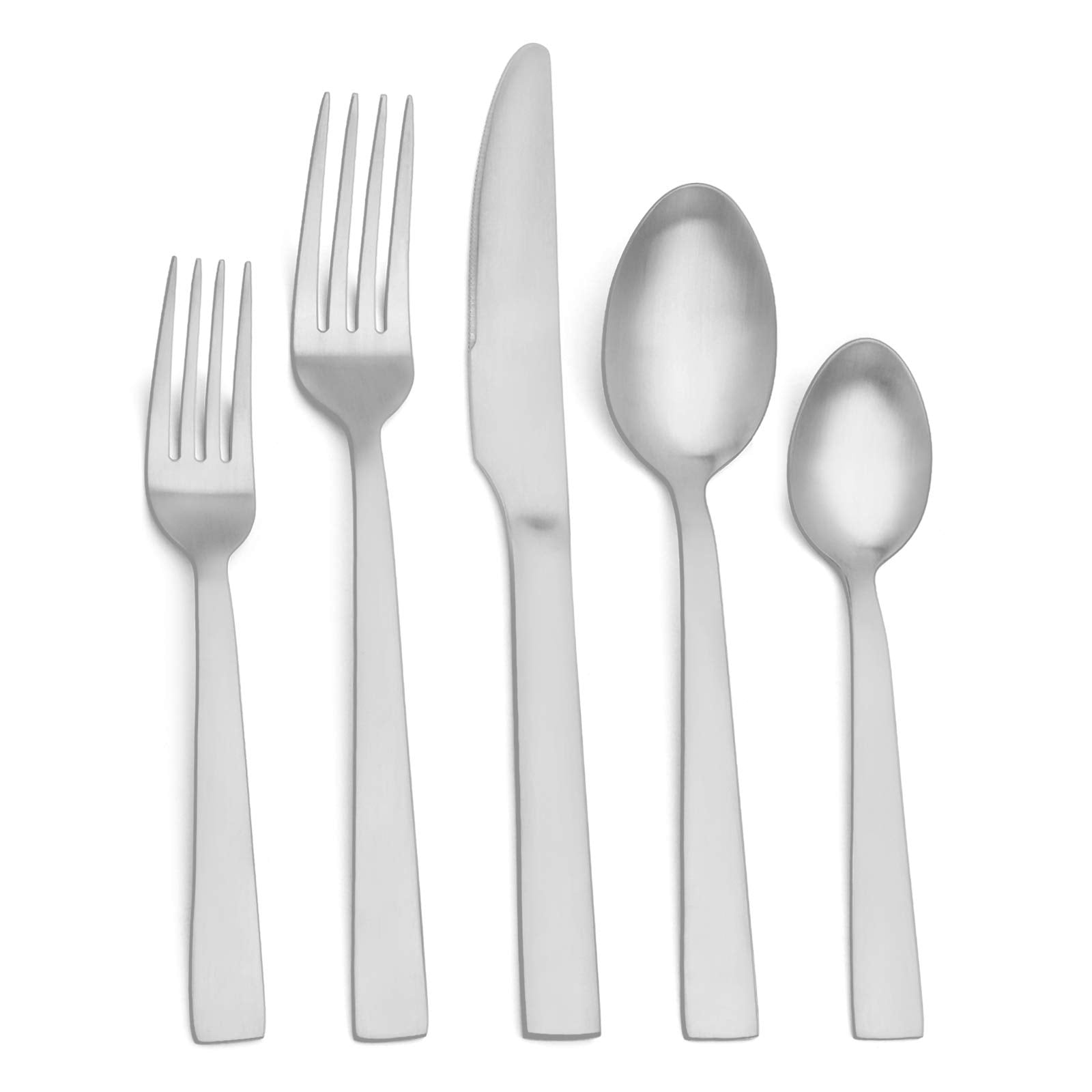 O.C.E. Matte Silverware Set, Stainless Steel Flatware Set, 20 Piece Tableware Cutlery Sets For Home Kitchen Restaurant, Service