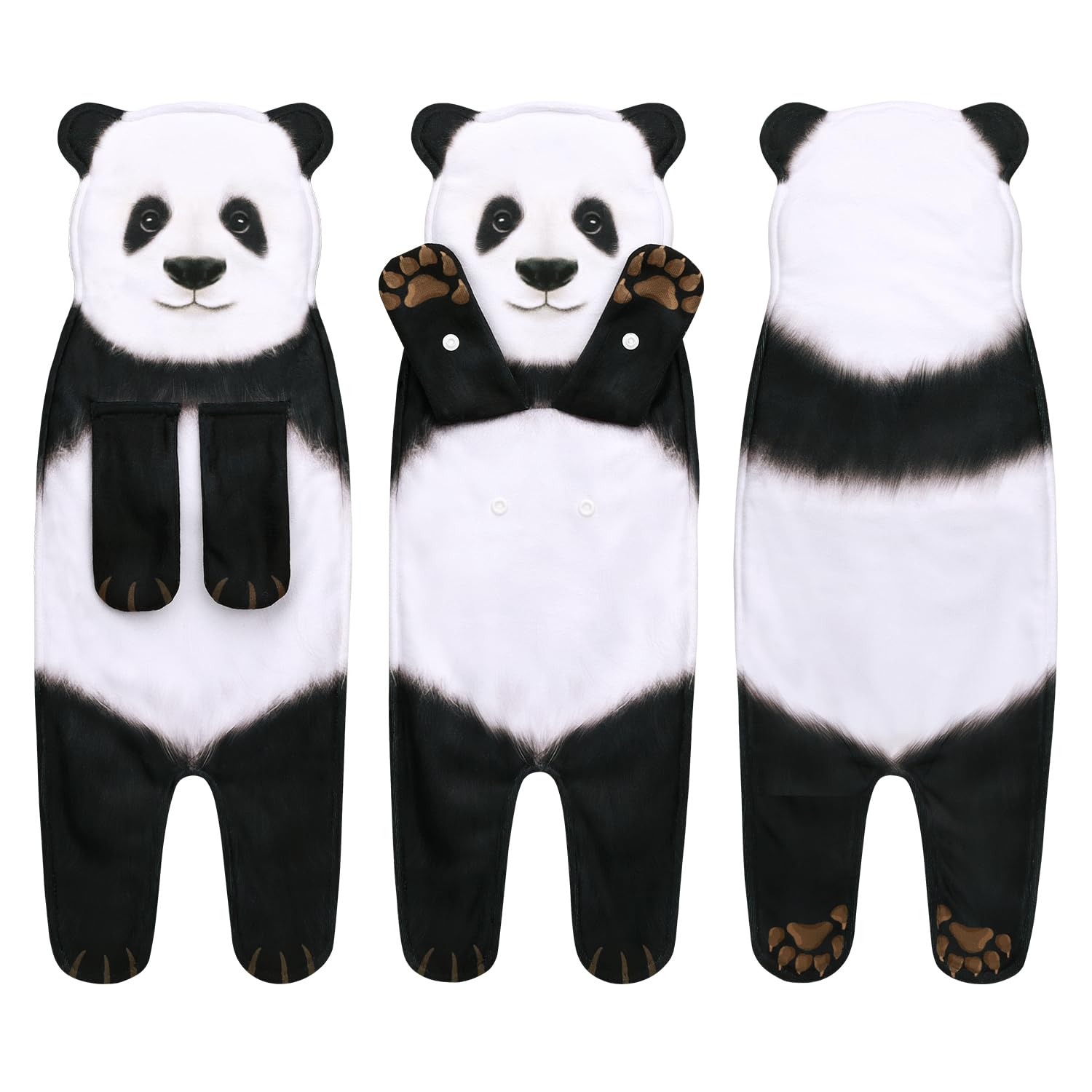 Agrimony Funny Panda Hand Towels For Bathroom Kitchen - Cute Decorative Decor Hanging Washcloths Face Towels Super Absorbent Sof