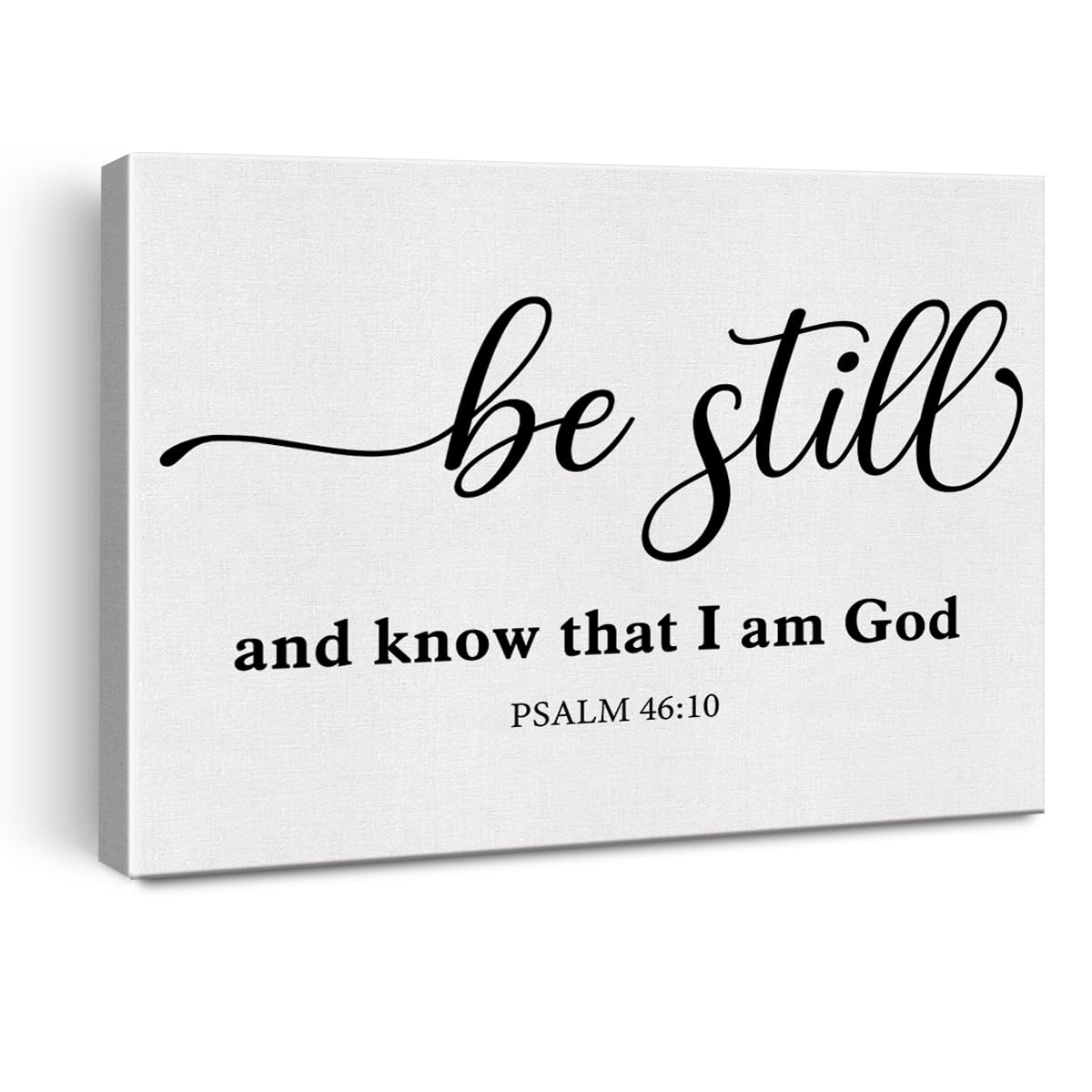 Inspirational Bible Verse Wall Art Canvas Painting Print Framed Be Still and Know Psalm 46:10 Scriptures Canvas Minimalist Chris