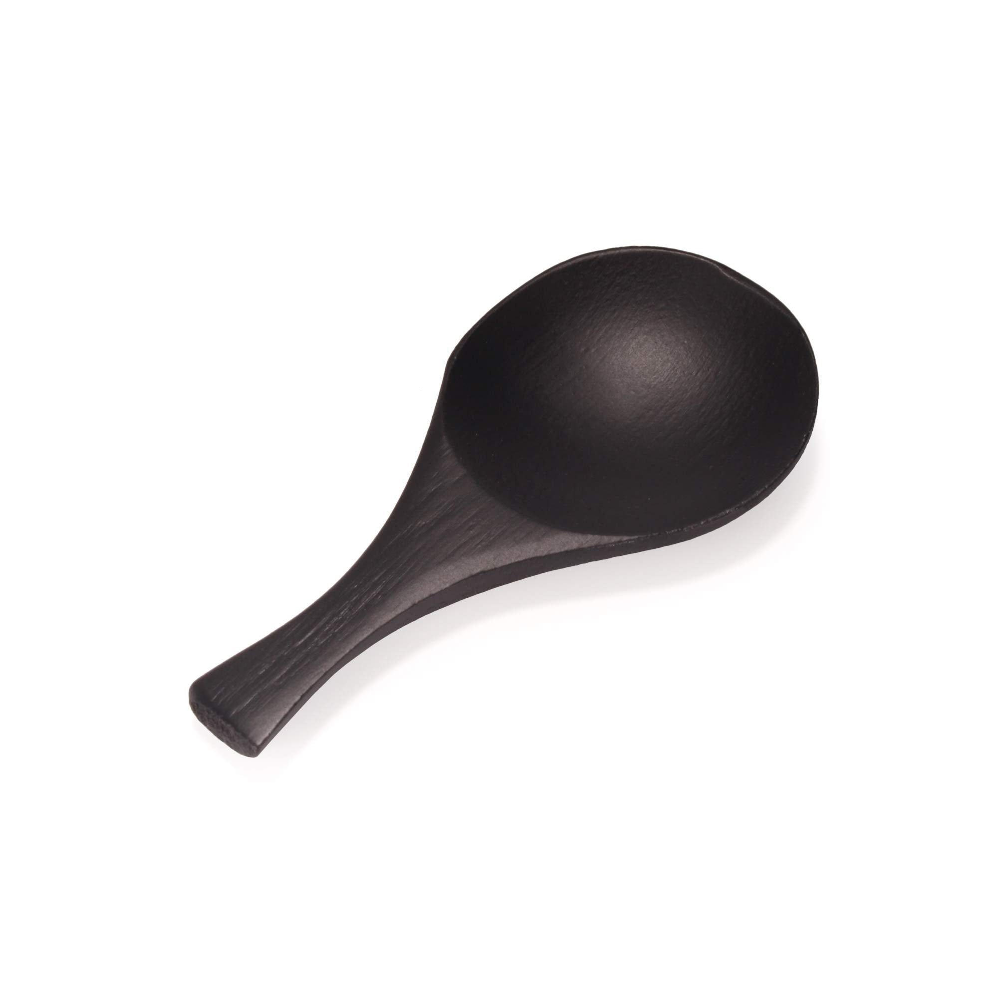 Bamboomn - 3.5'' Small Solid Bamboo Round Scoop - Black - 30Pcs