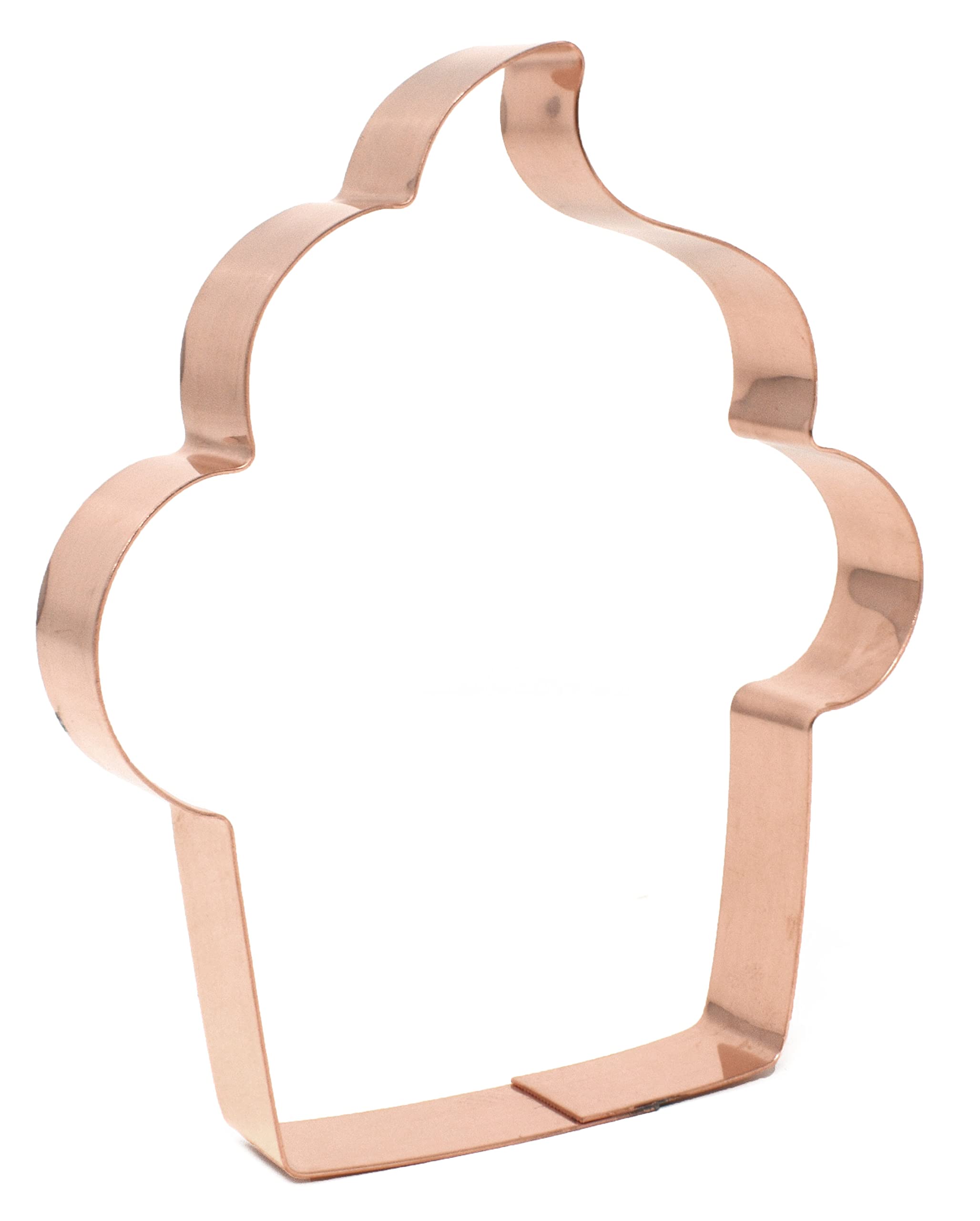 Large Simple Cupcake Copper Cookie Cutter