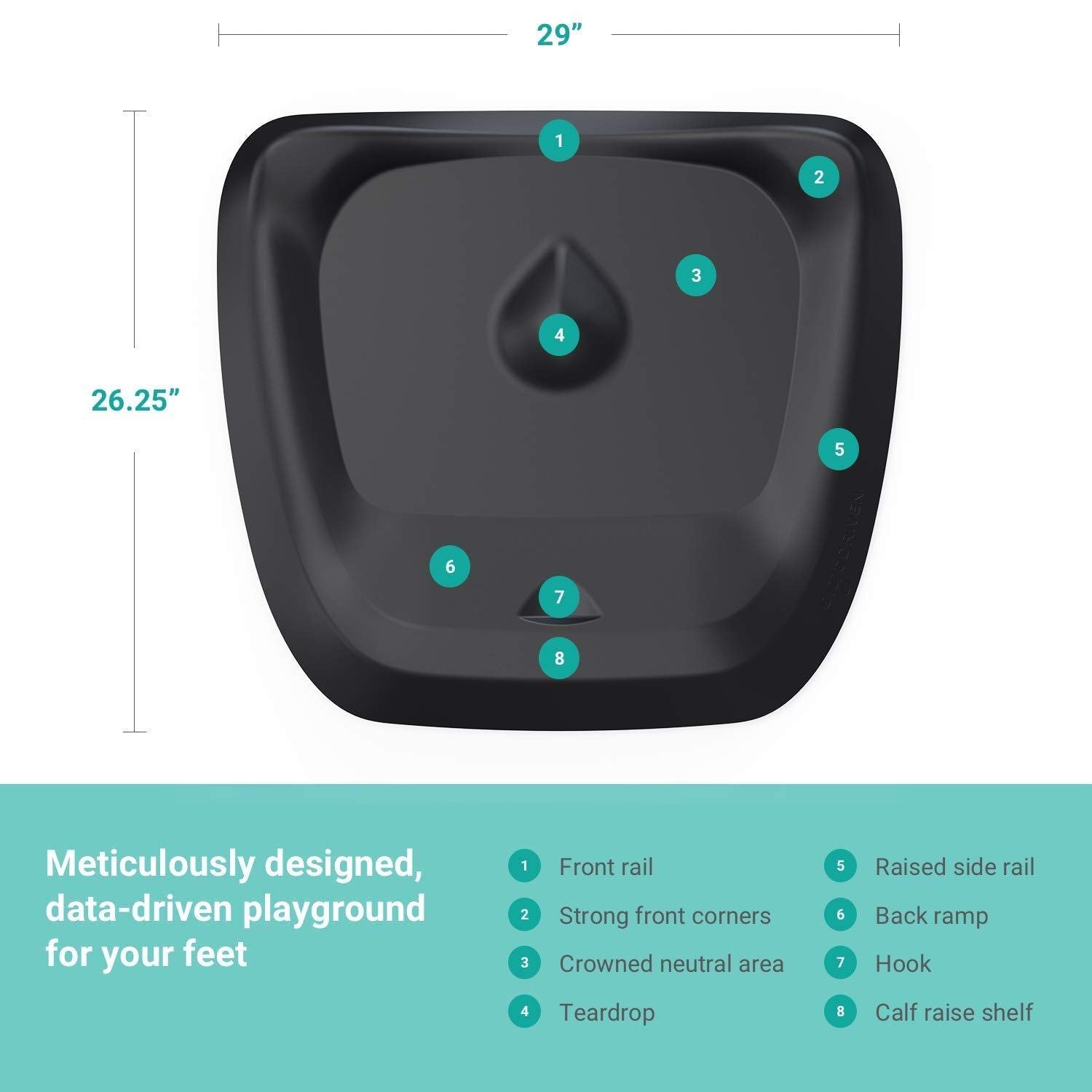 Topo Comfort Mat By Ergodriven | The Original Not-Flat Anti-Fatigue Standing Desk Mat With Calculated Terrain | Accessories | Ob