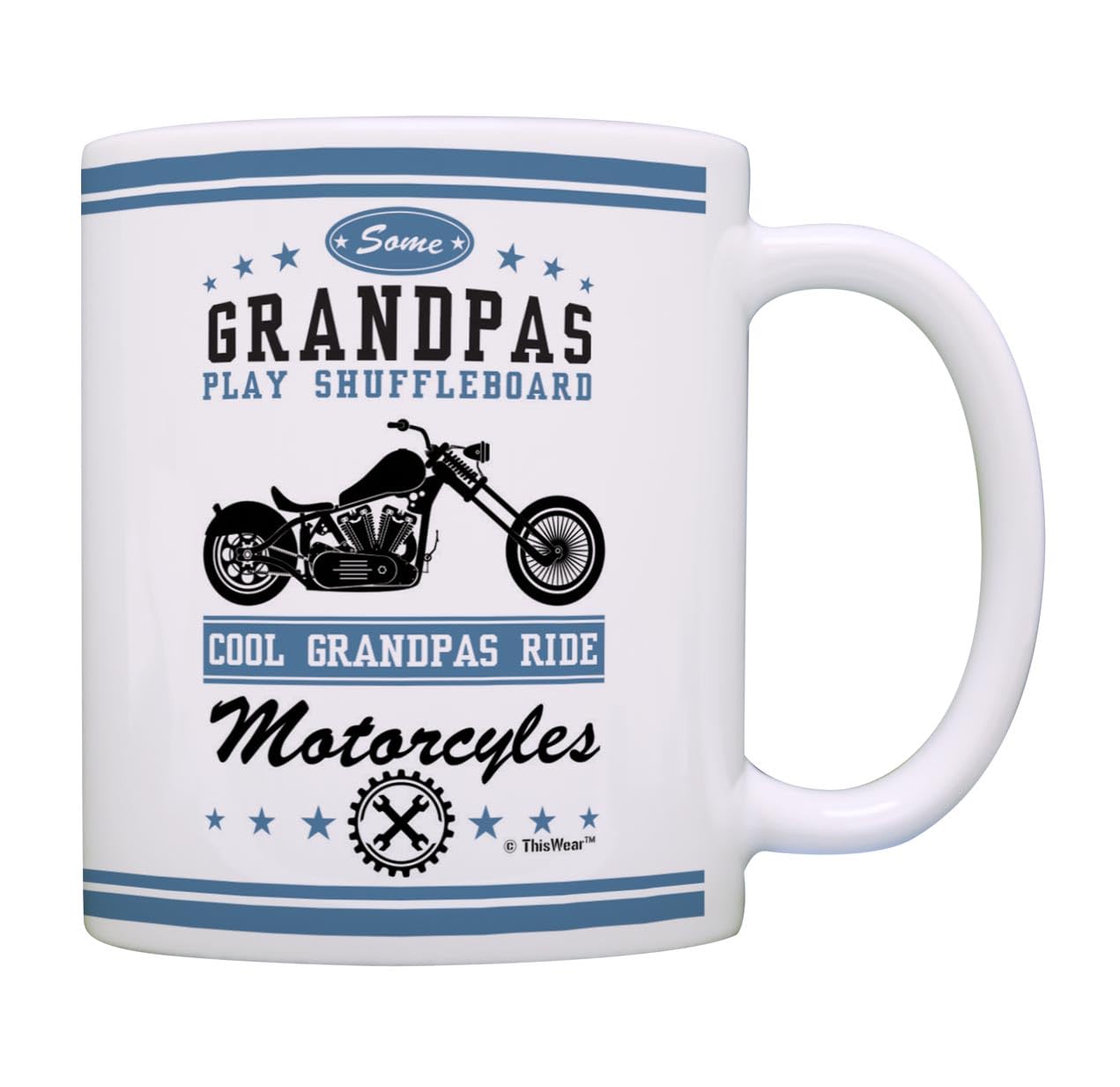 Grandpa Gifts Cool Grandpas Ride Motorcycles Biker Father Day Gifts For Grandpa Gifts From Grandson 11Oz Ceramic Coffee Mug