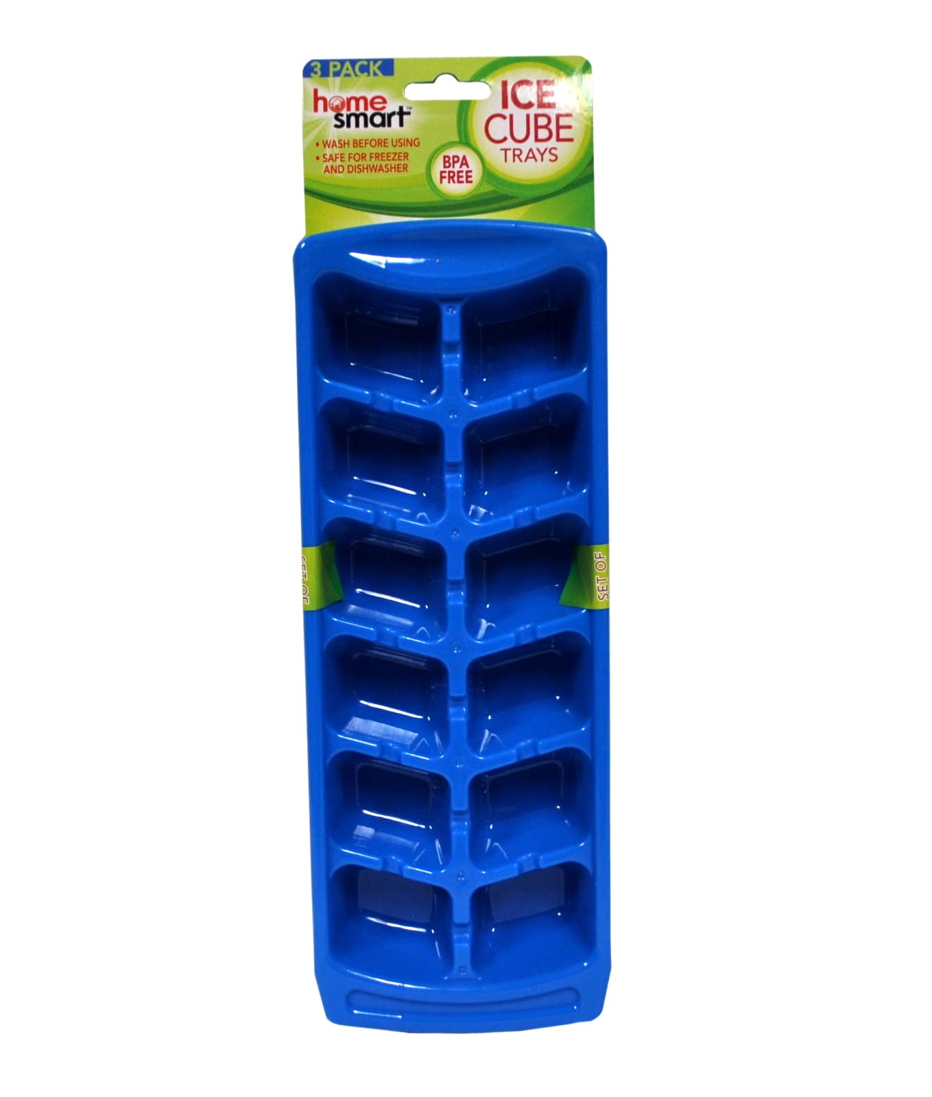 Home Smart Ice Cube Trays Assorted Colors 3 Pack