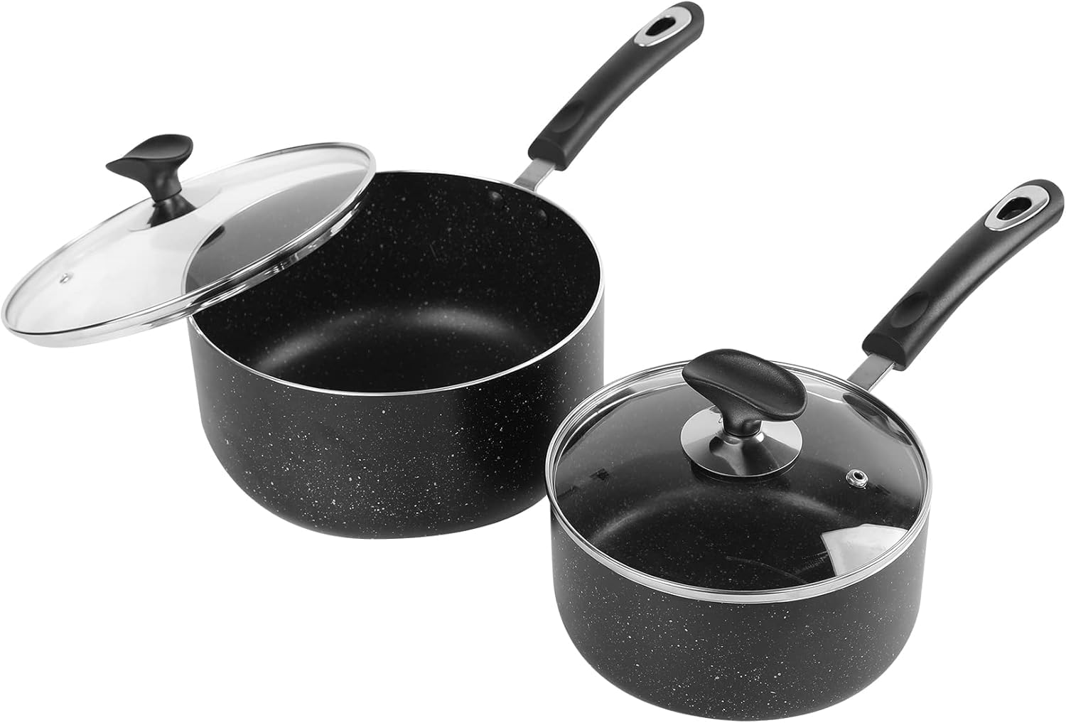 Yegiyoso 2.0 & 3.0 Quart Sauce Pan Sets with Lid, Cooking Pots Set, Nonstick Saucepan Set, Small Kitchen Pot, Non toxic Saucepot