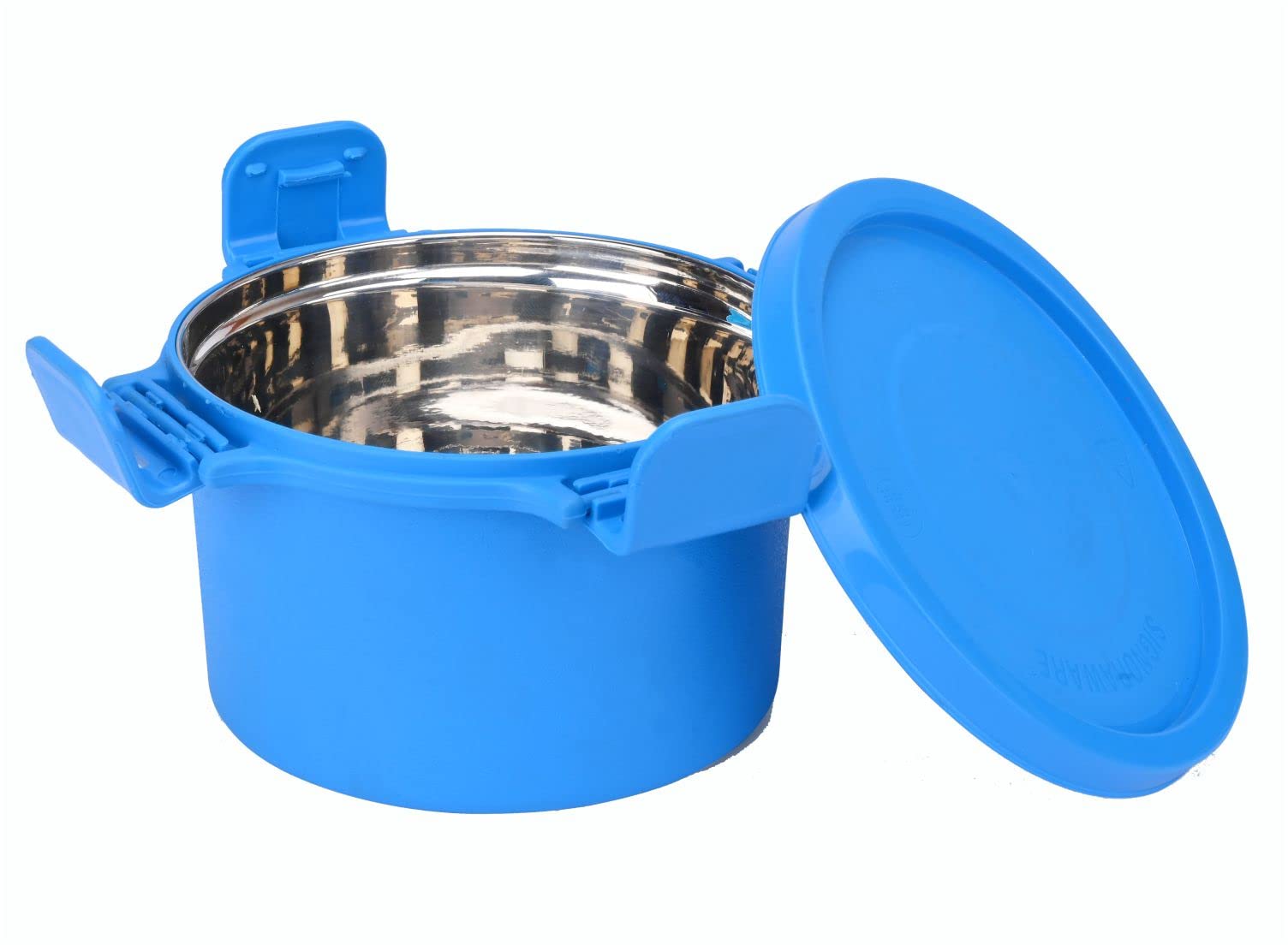 Signoraware Stainless Steel Smart Twin Executive Big Container, 500Ml, Set Of 1, Blue