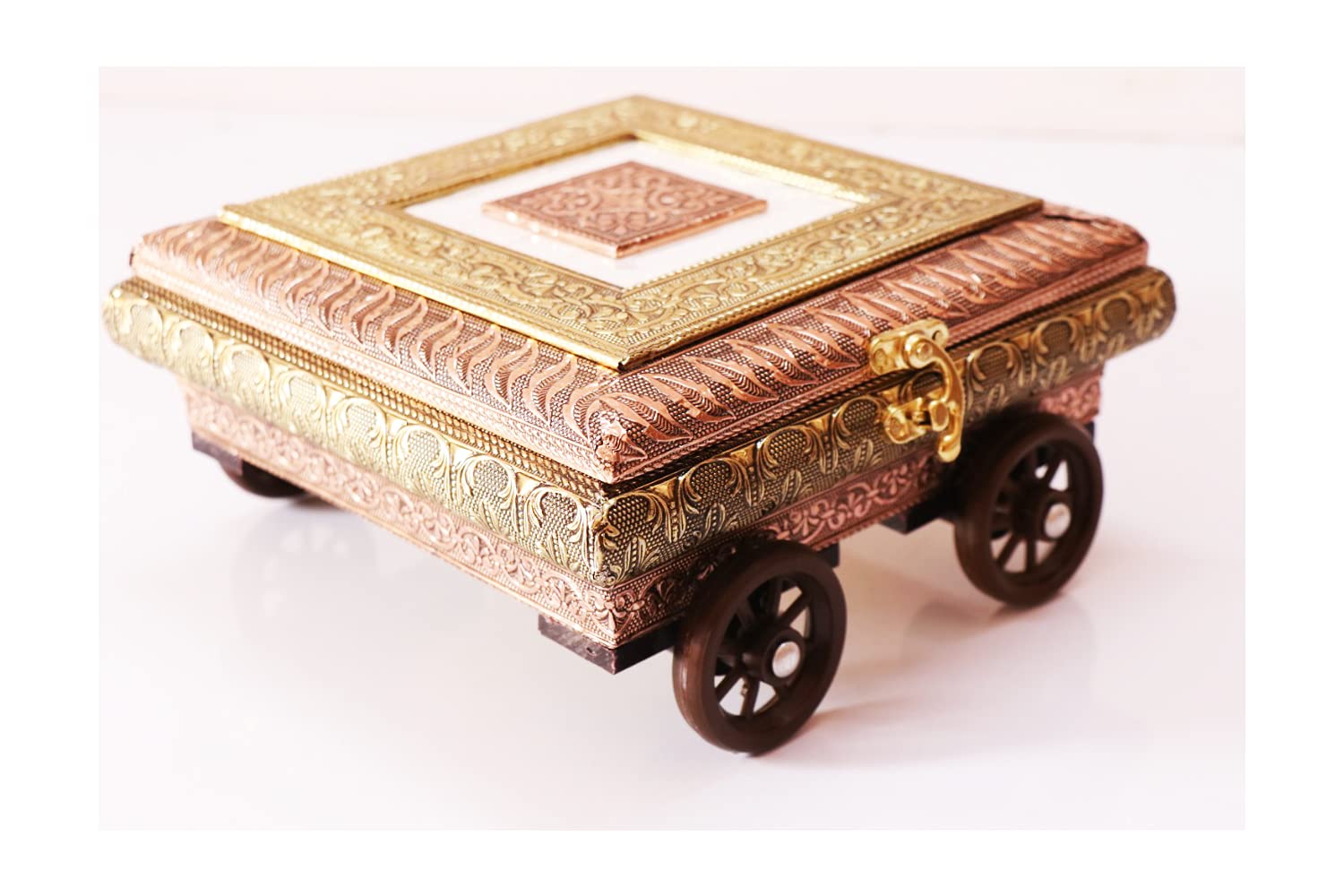 Handicrafts Decorative Empty Oxidized Wooden Dry Fruit Box/ Sweets Box/ Gift Box/ Mukhwash Box, Sopari Box/ Empty Box/ Wooden St