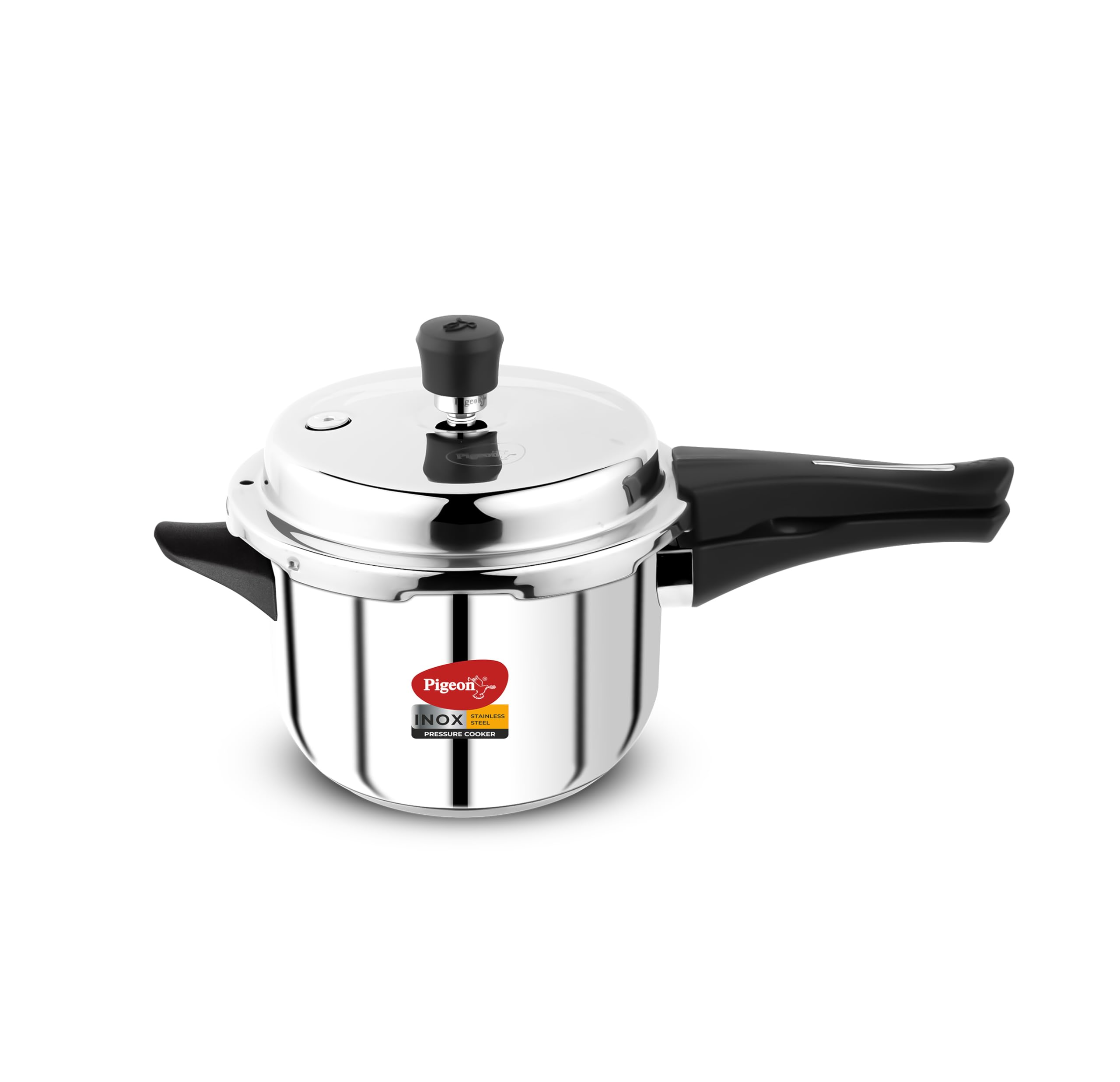 Pigeon Inox Stainless Steel Pressure Cooker 2 Liter Outer Lid, Sandwich Botton Compatable For Gas Stove And Induction Stove