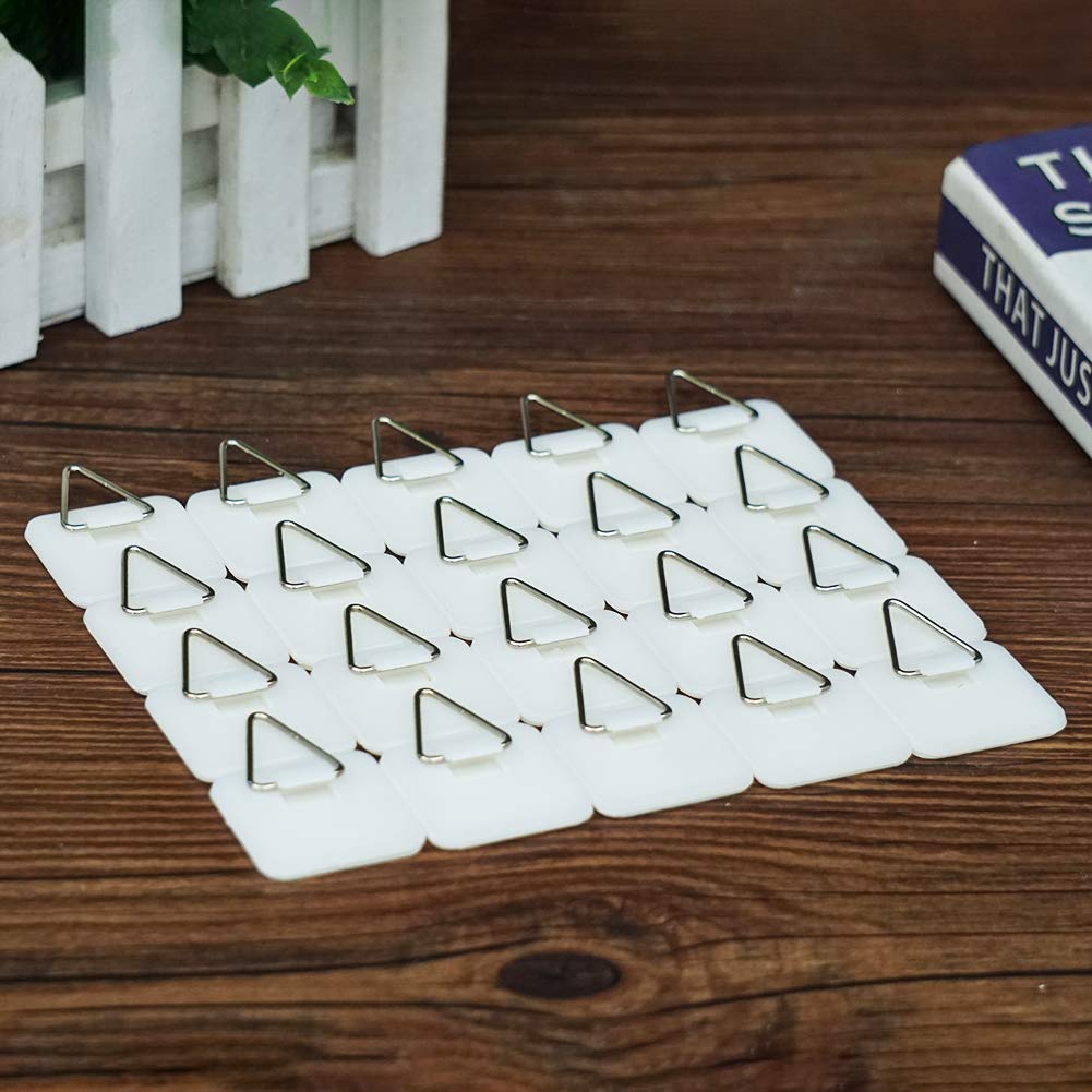 Artliving 1.25 Inch Invisible Adhesive Plate Hanger Set Vertical Plate Holders For The Wall (20 Pack)
