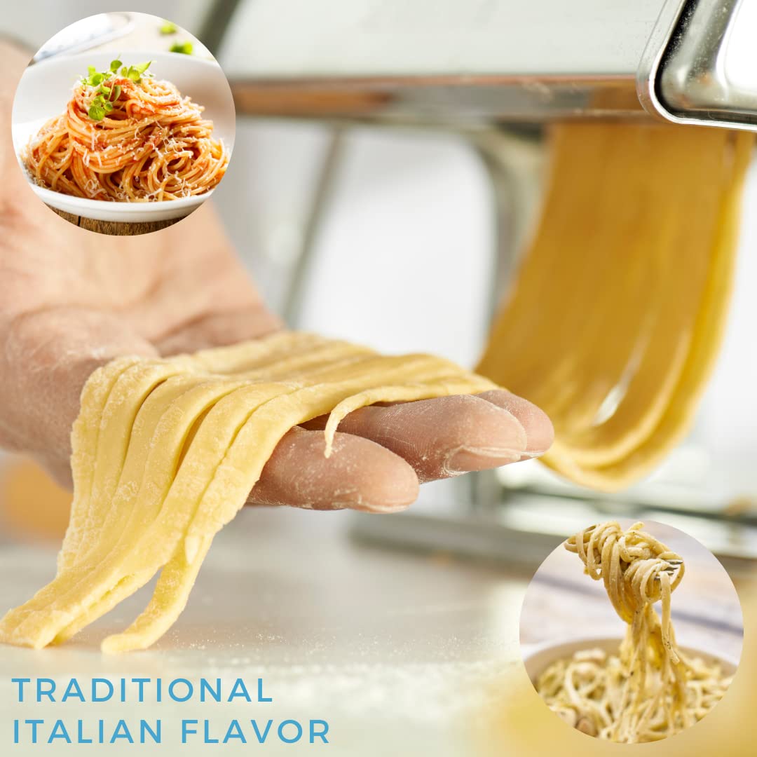 Cucinapro Pasta Maker Accessory Set- 5 Different Attachments - Compatible W Atlas Pasta Machine - Homemade Italian Noodles, Spag