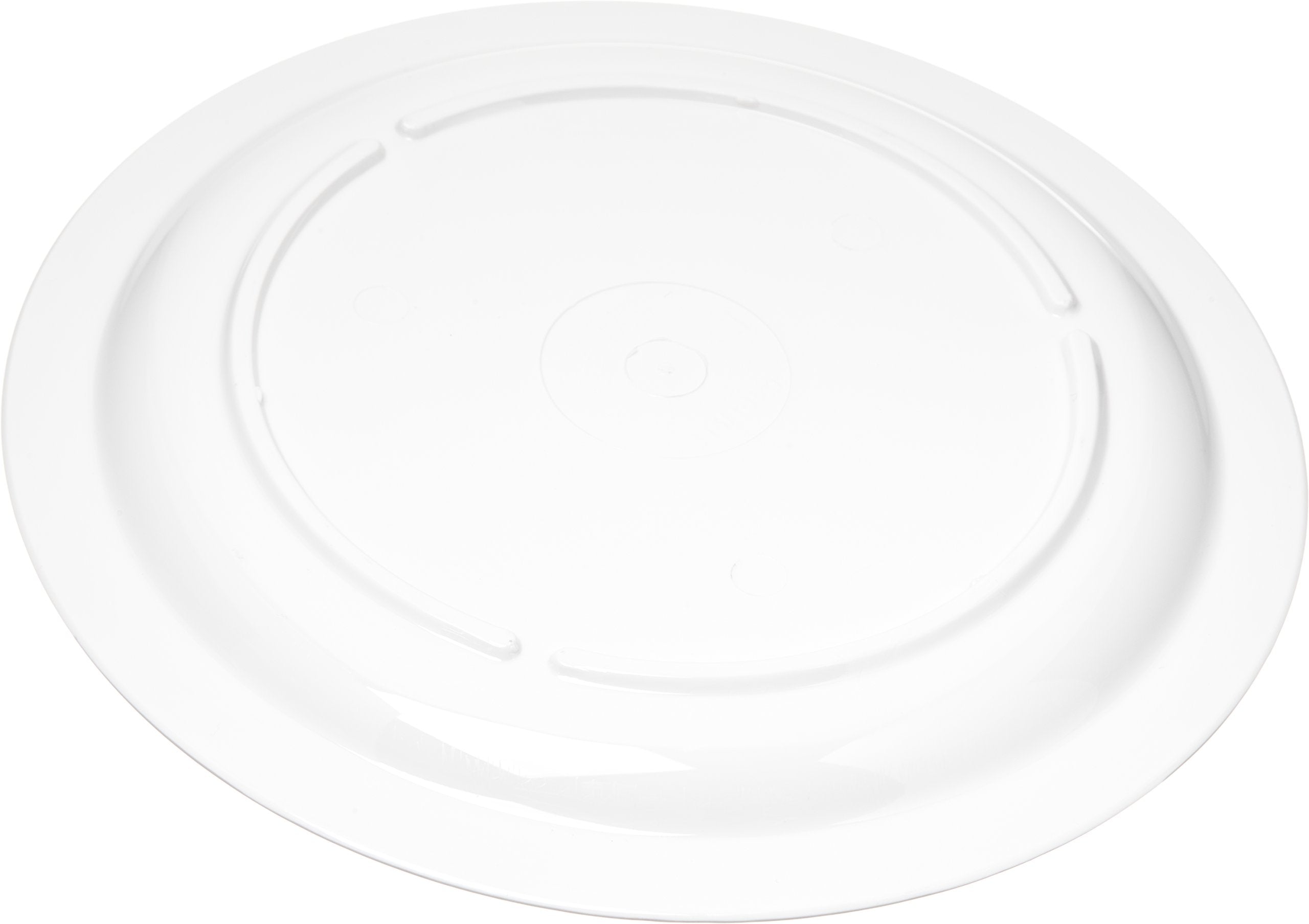 Carlisle Foodservice Products Reusable Plastic Plate Dining Plate With Narrow Rim For Home And Restaurant, Melamine, 9 Inches, W