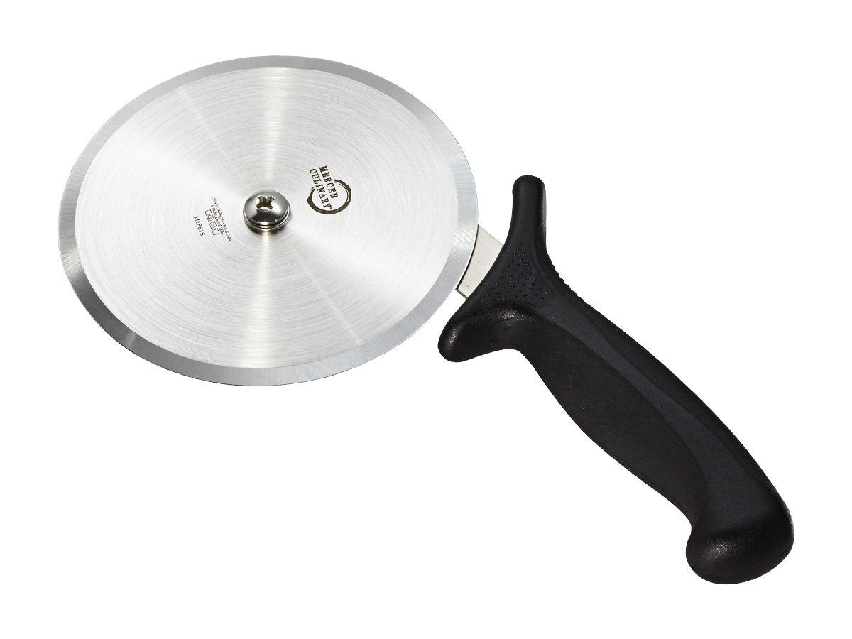 Mercer Culinary Millennia Pizza Cutter With Black Handle, 5 Inch Wheel, Stainless Steel