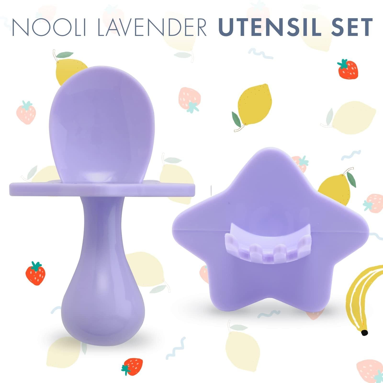 Nooli Toddler Utensils Toddler Eating Supplies Toddler Forks Silicone Baby Spoon, BPA Phthalates-Free, Dishwasher and Sterilizer