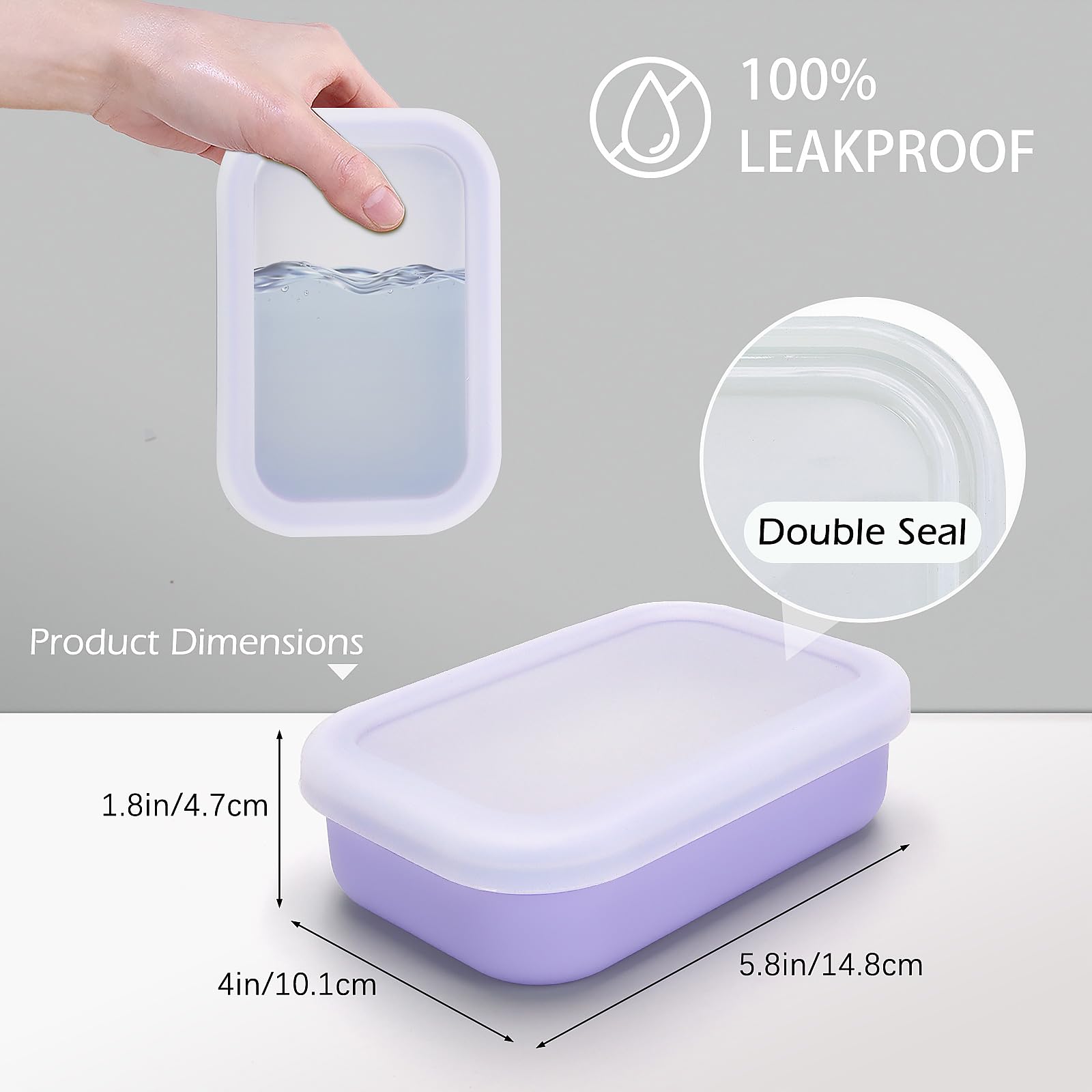 Aidimming Enhanced Leakproof Silicone Travel Shampoo Bar Holder, Shampoo And Conditioner Bar Container, Soap Box For Handmade So