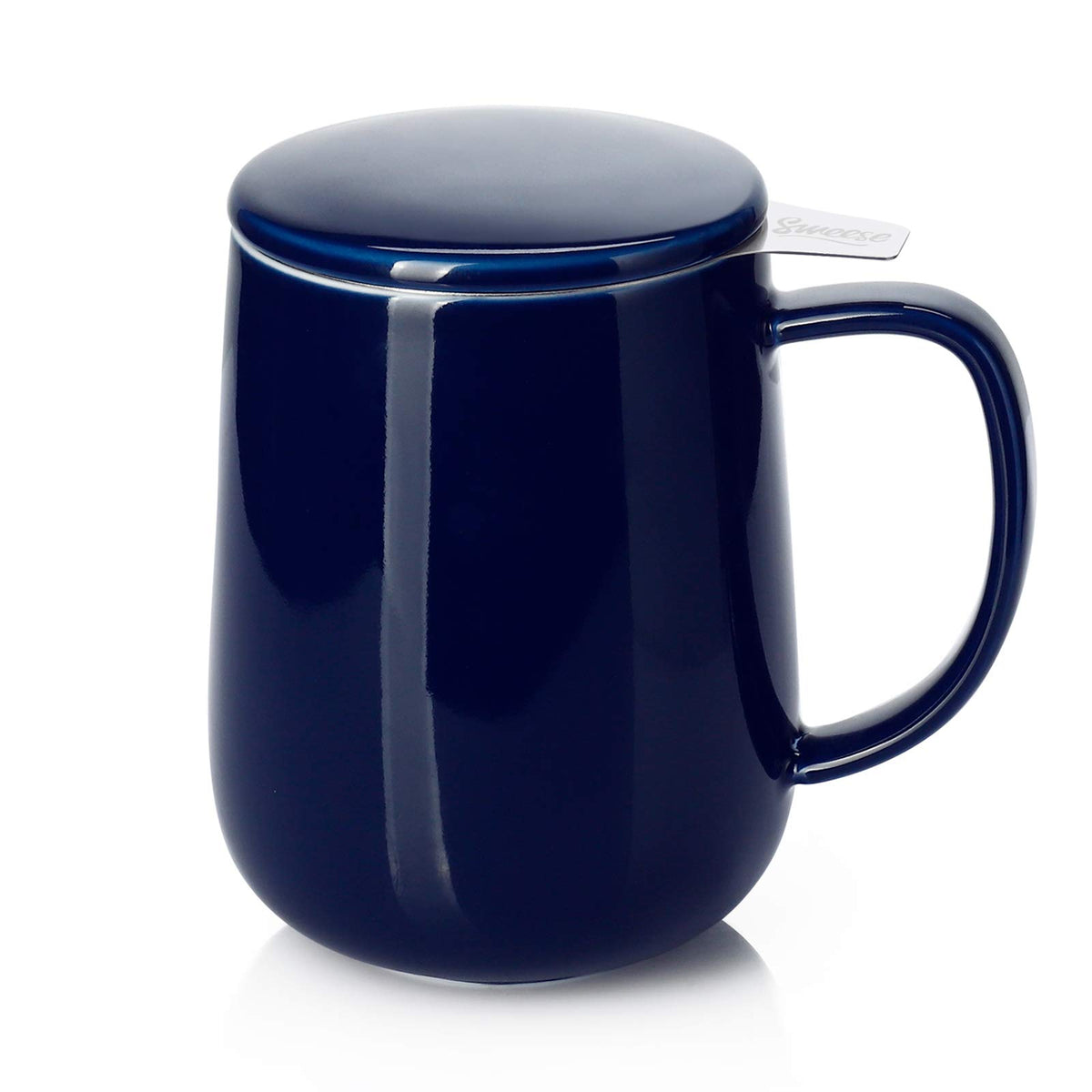 Sweese 20Oz Porcelain Teacup With Infuser And Lid, Large Tea Mug For Loose Tea - Microwave And Dishwasher Safe, Insulated, Moder