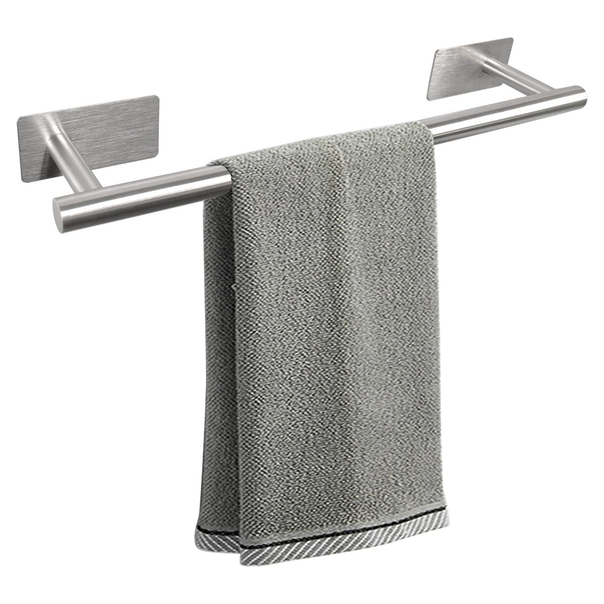 Vanloory Self Adhesive Bath Towel Bar, Stainless Steel Towel Racks For Bathroom No Drilling Heavy Duty Towel Holder Stick On Wal