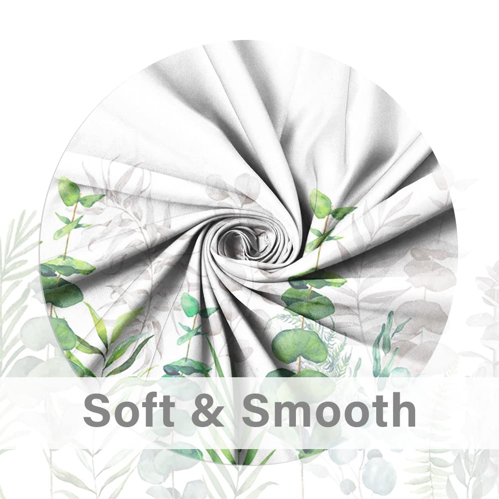 Ruelvth Stall Shower Curtain, Sage Green Eucalyptus Small Shower Curtain For Bathroom Waterproof Spring Green Leaves Rv Shower C