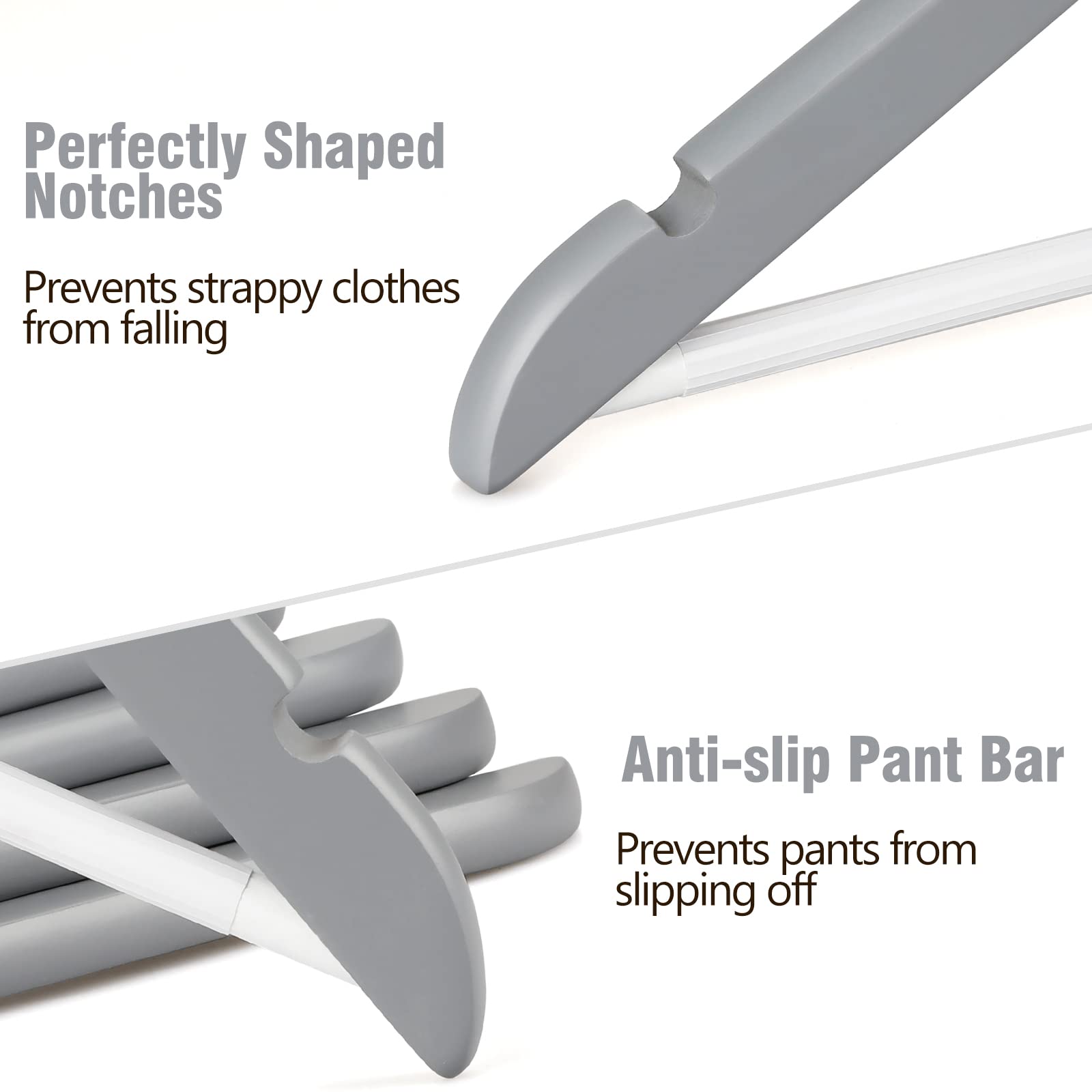 Topia Hanger Premium Wooden Hangers With Non-Slip Pant Bar, 360Swivel Hook And Shoulder Notches, 16 Pack Solid Wood Clothes Hang