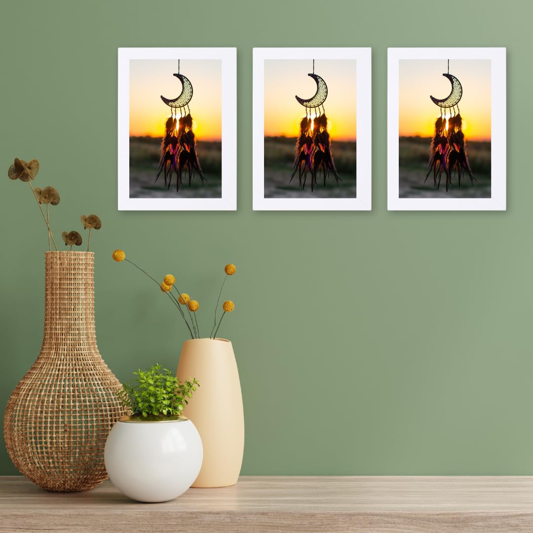 Dev Aastha Photo Frame For Wall | Photo Frame A4 Size | Rectangular White Photo Frames | Wooden Frames For Home/Office | Frames 