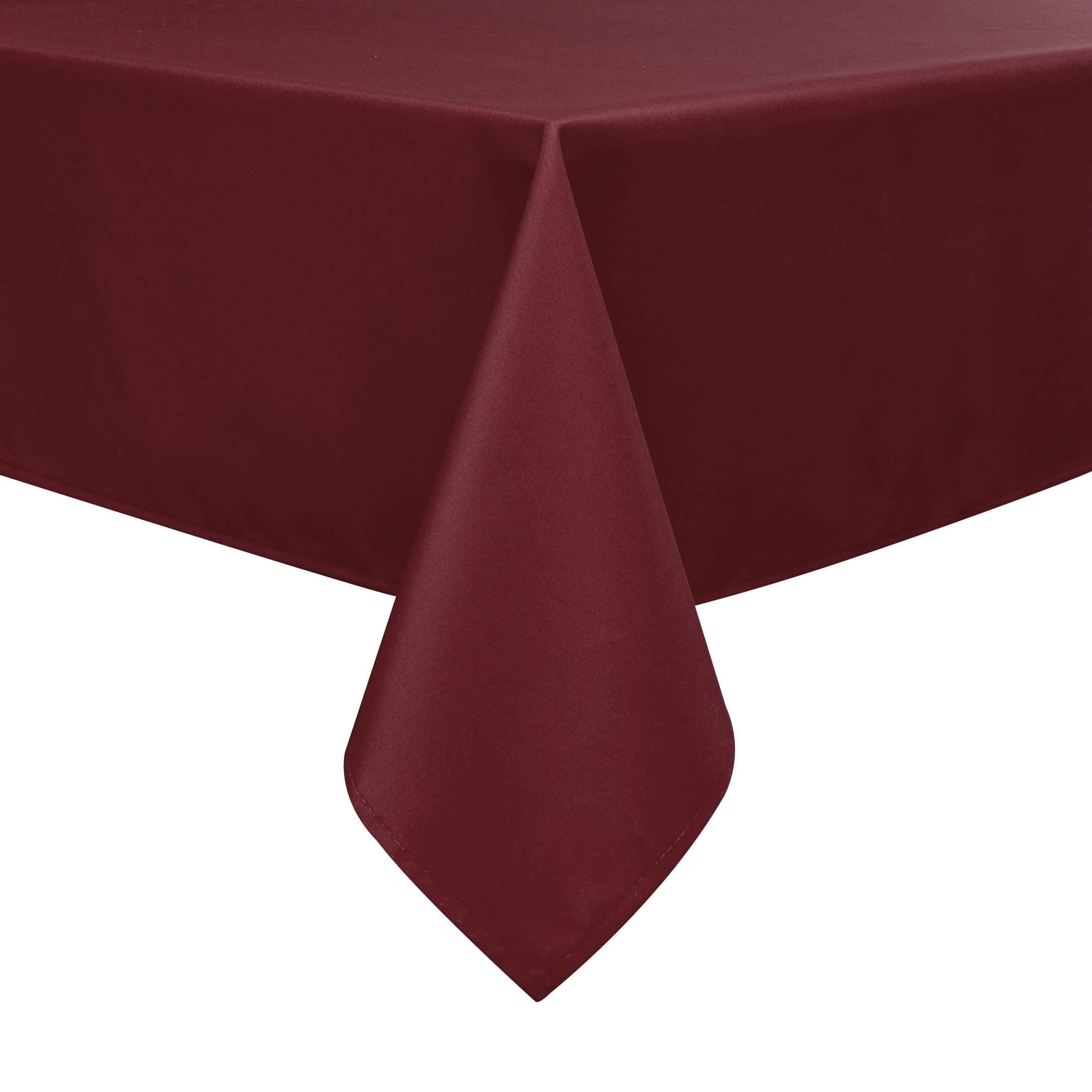 Wewoch Burgundy Rectangle Tablecloth Wrinkle Resistant Washable Fabric Table Cloth for Dining Kitchen  Parties Weddings and Outdoor Use 60 Inch by 104 Inch