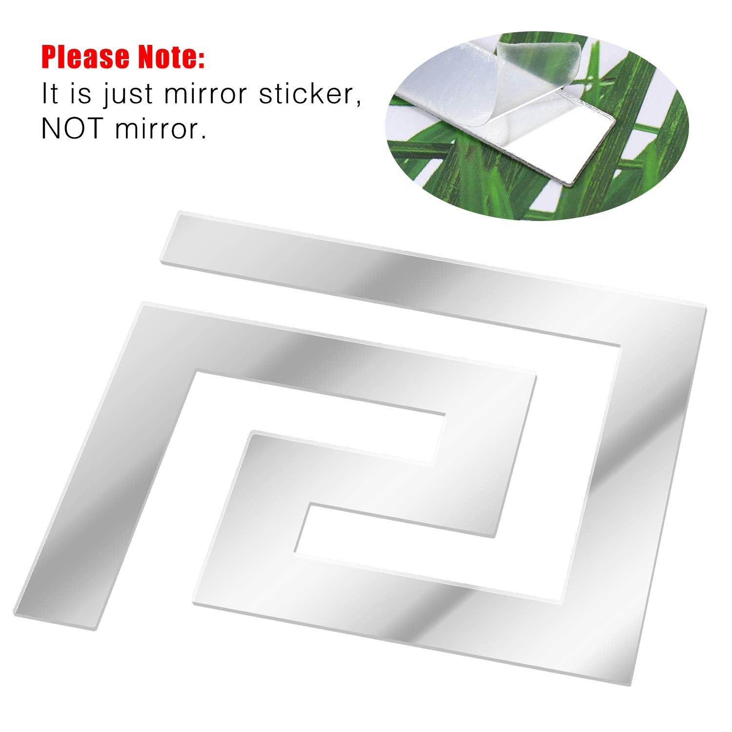 Selftek 30Pcs Acrylic Mirror Wall Stickers Decals Peel And Stick Tiles Border Diy Adhesive Wall Decor Stickers For Living Room H