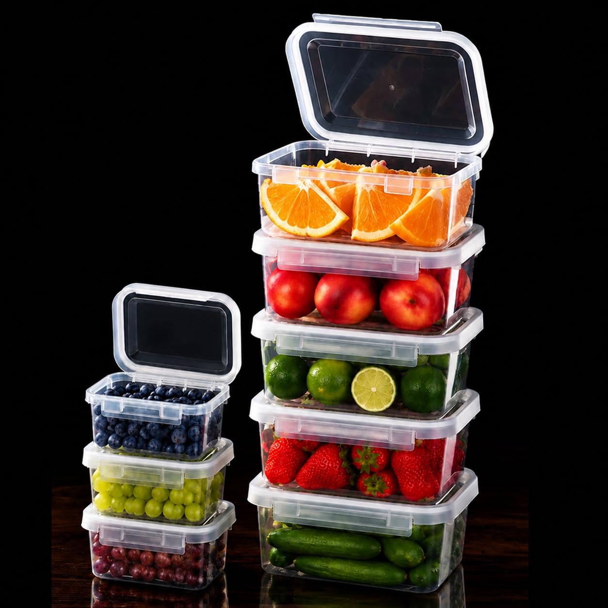 LivLab Mker 8 Sets Food Storage Containers with Lids  Meal Prep Containers