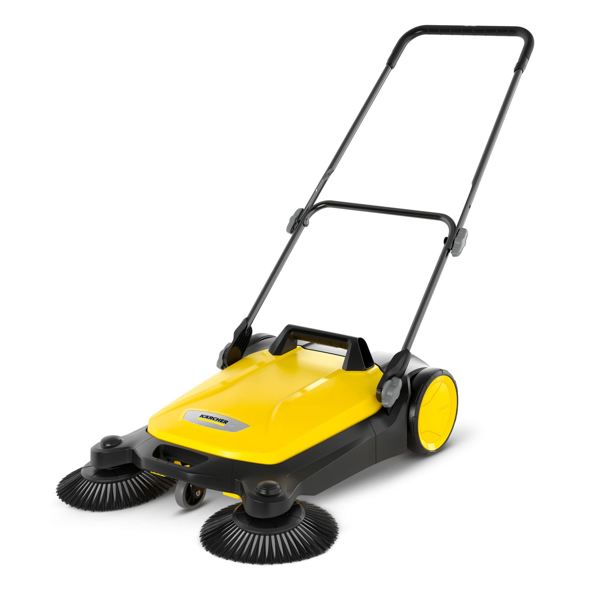 Krcher - S 4 Twin Walk-Behind Outdoor Hand Push Sweeper - 5.25 Gallon Capacity - 26.8'' Sweeping Width - Sweeps up to 26,000 ft/