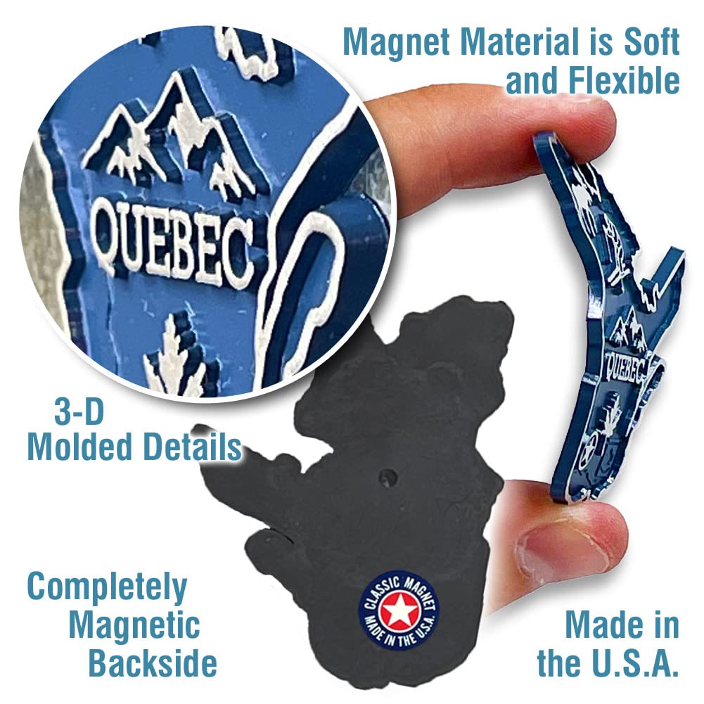 Quebec Province Magnet By Classic Magnets, Collectible Souvenirs Made In The Usa