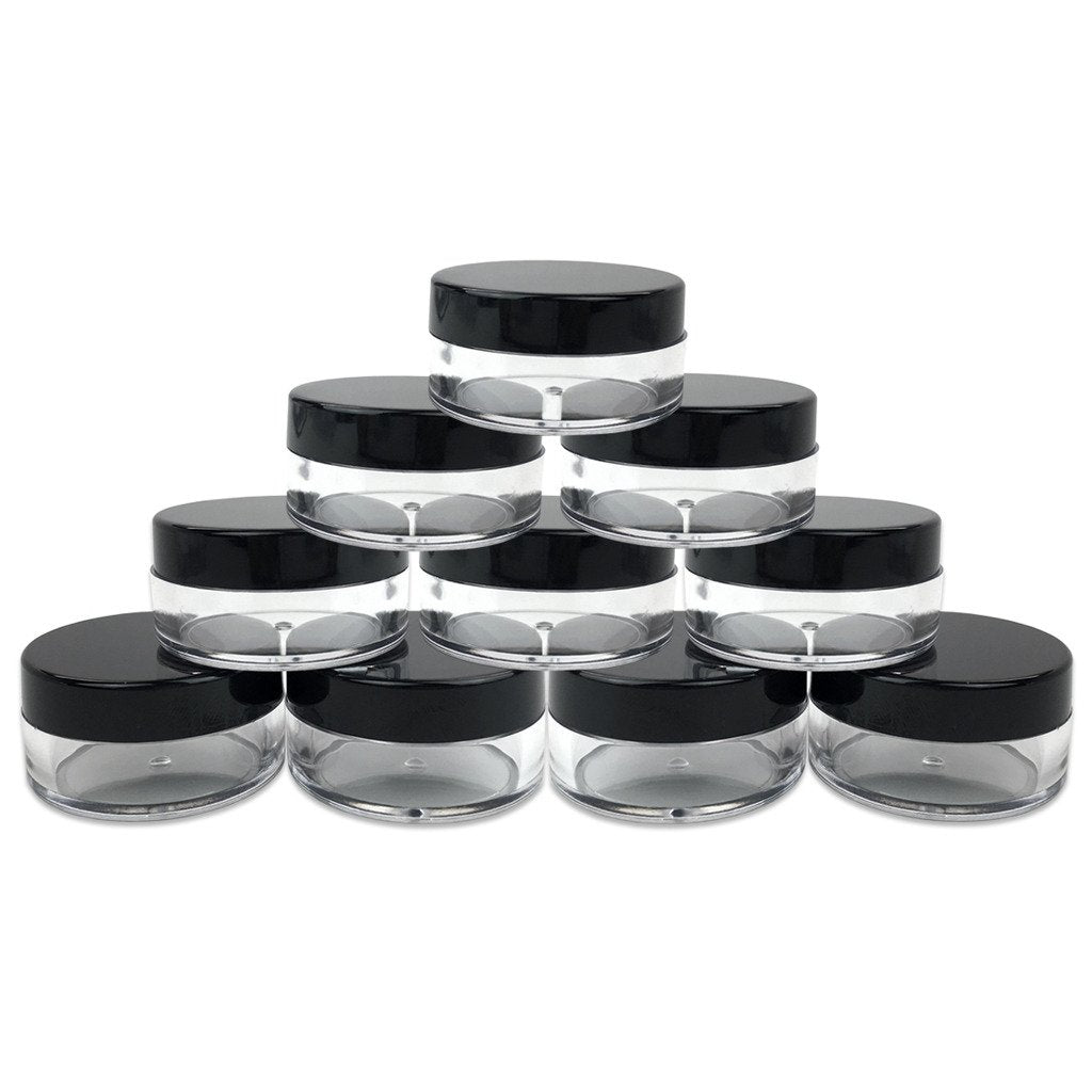 Beauticom 40Pcs 10 Gram (0.35 Oz) Plastic Pot Jars - Bpa Free Clear Round Acrylic Container For Travel, Cosmetic, Makeup, Bead,