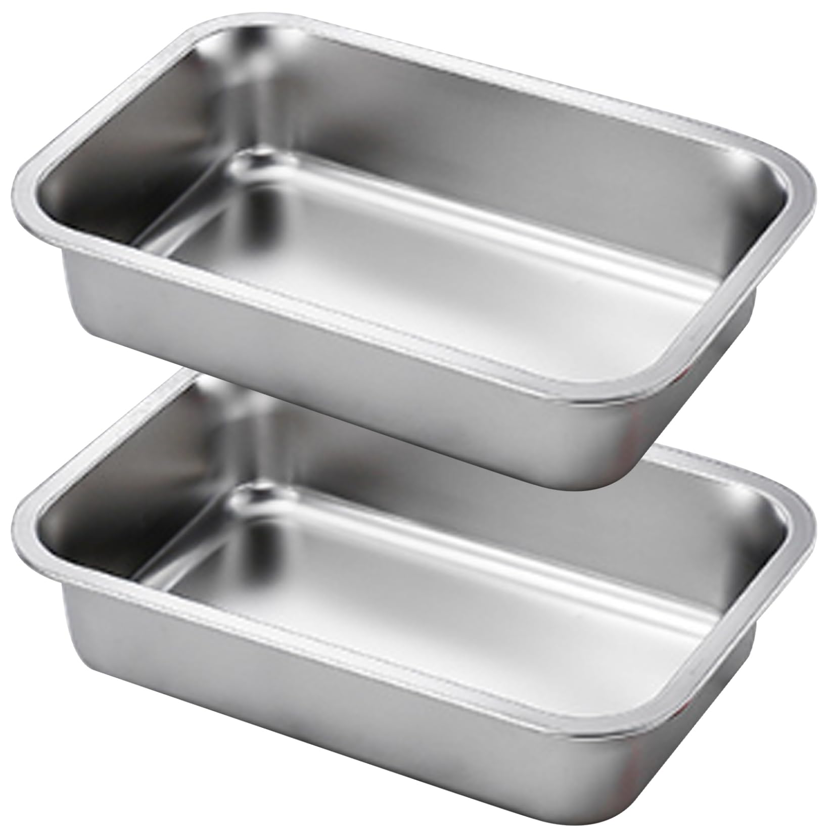2PCS Lasagna Pan, 9x13 Inch Stainless Steel Baking Pans, Rectangle Cake Pan, Stackable Baking, Lasagna Dish for Brownie Casserol