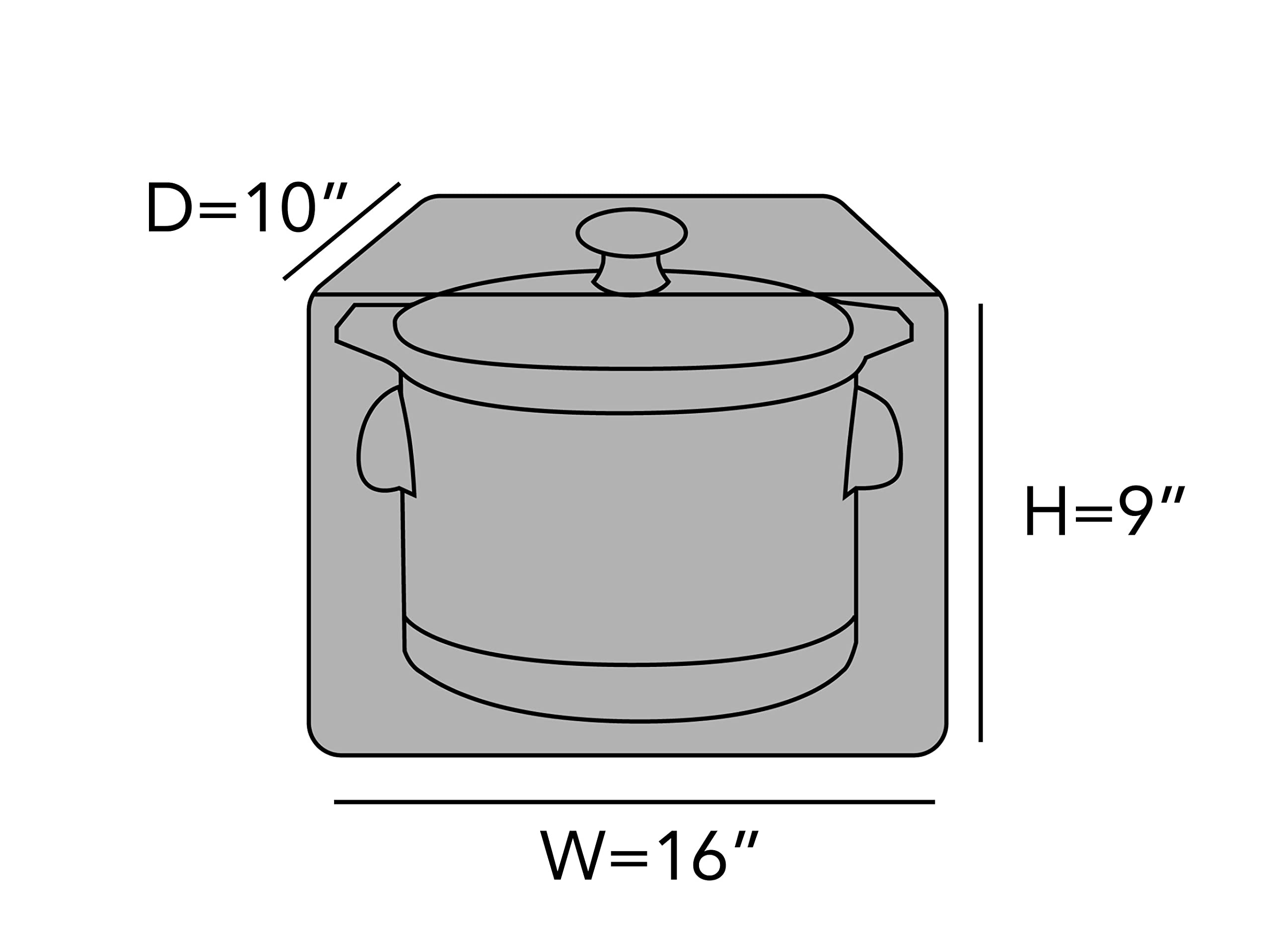 Covermates Keepsakes - Slow Cooker Cover - Dust Protection - Stain Resistant - Washable - Appliance Cover, Red