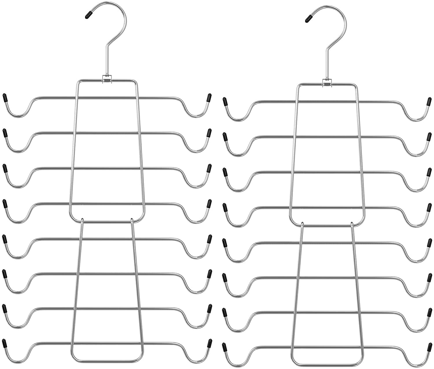 Bra Organizer, 2 Pack Tank Top Hanger For Closet Swivel Hook Foldable Design Podatol Space Saving Hanger 'Metal Bra Holder Hangi