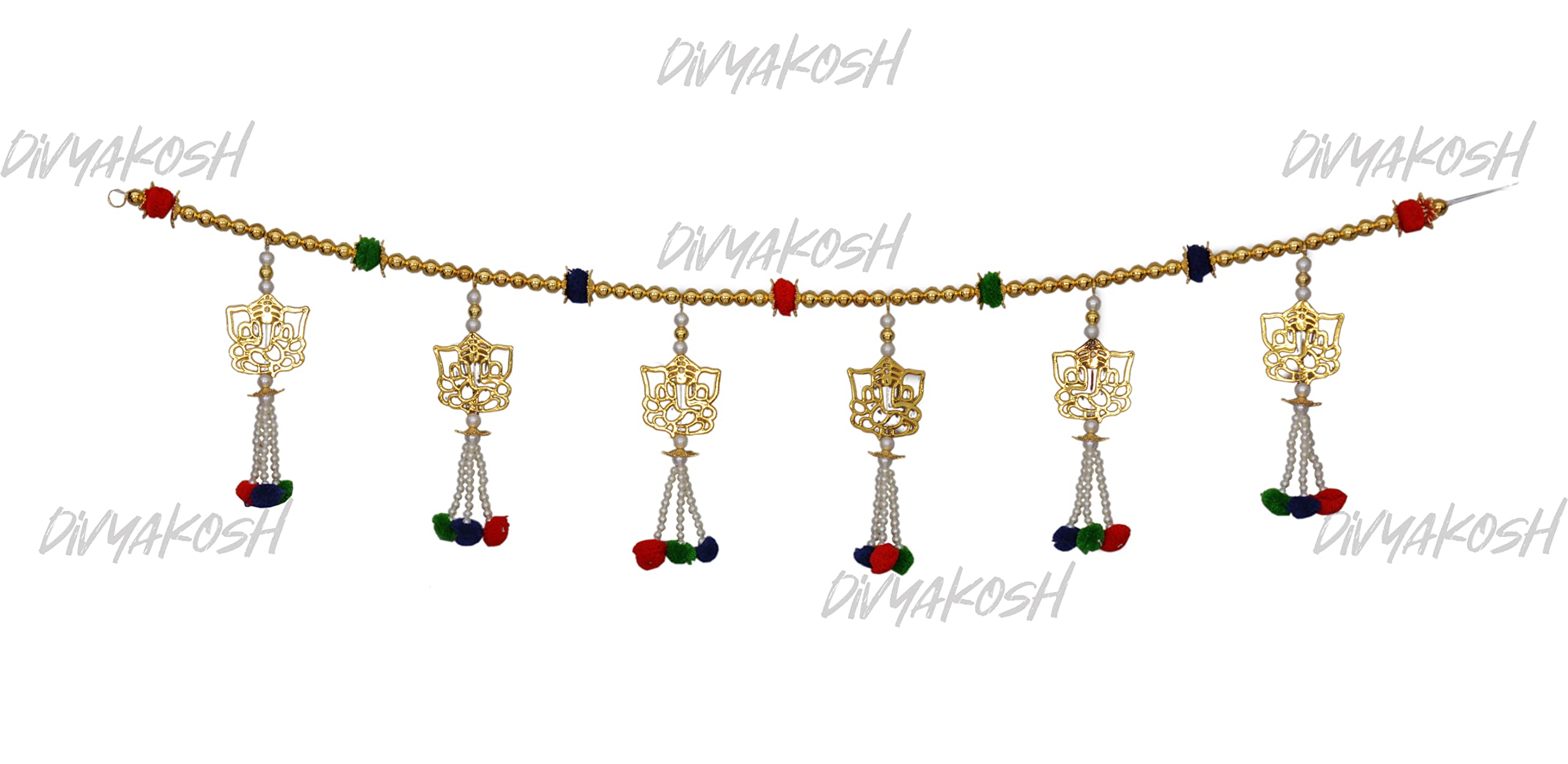 Divyakosh Ganesha Hanging for Door| Bandhanwar for Main Door, Mandir| Thoranam for Pooja Room| Vinayak/Ganpati Bandarwal for Doo