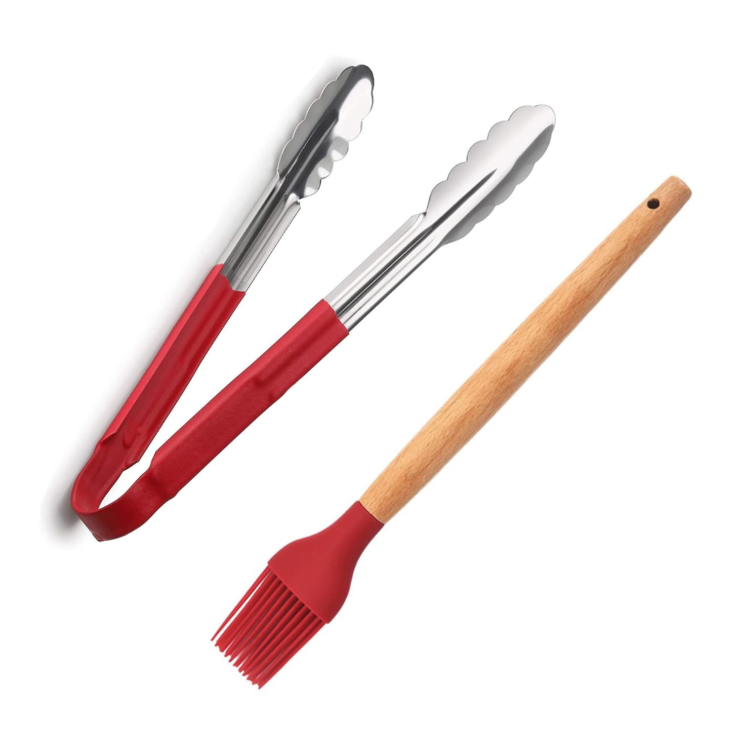 Wooden Handle Silicone Basting Pastry Brush Heat Resistant Up To 445F, For Bbq Oil Butter Sauce Marinade Kitchen For Baking, Coo