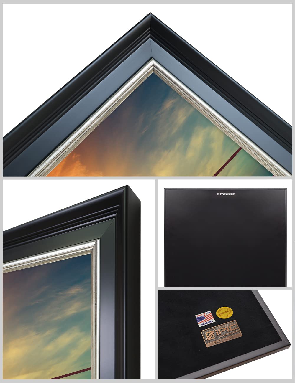 Ipic - We Are Family Personalized Framed Wall Art With Names And Date On, Giclee Prints Framed With Solid Wood, Custom Memorial