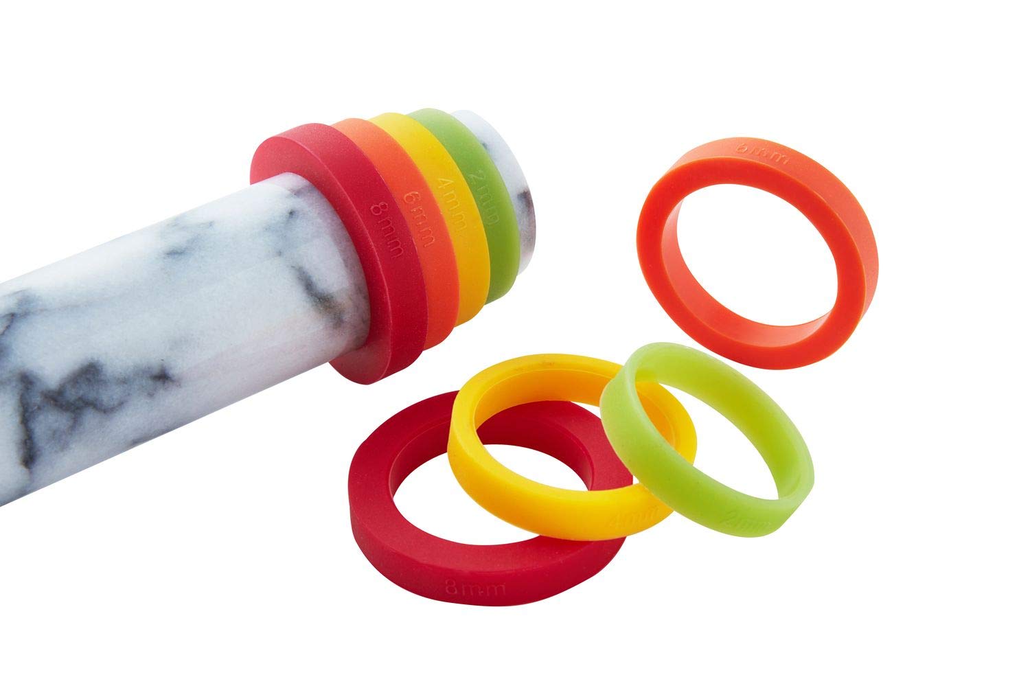 Jemarble Adjustable Rolling Pin With Silicone Guide Rings (Premium Quality)