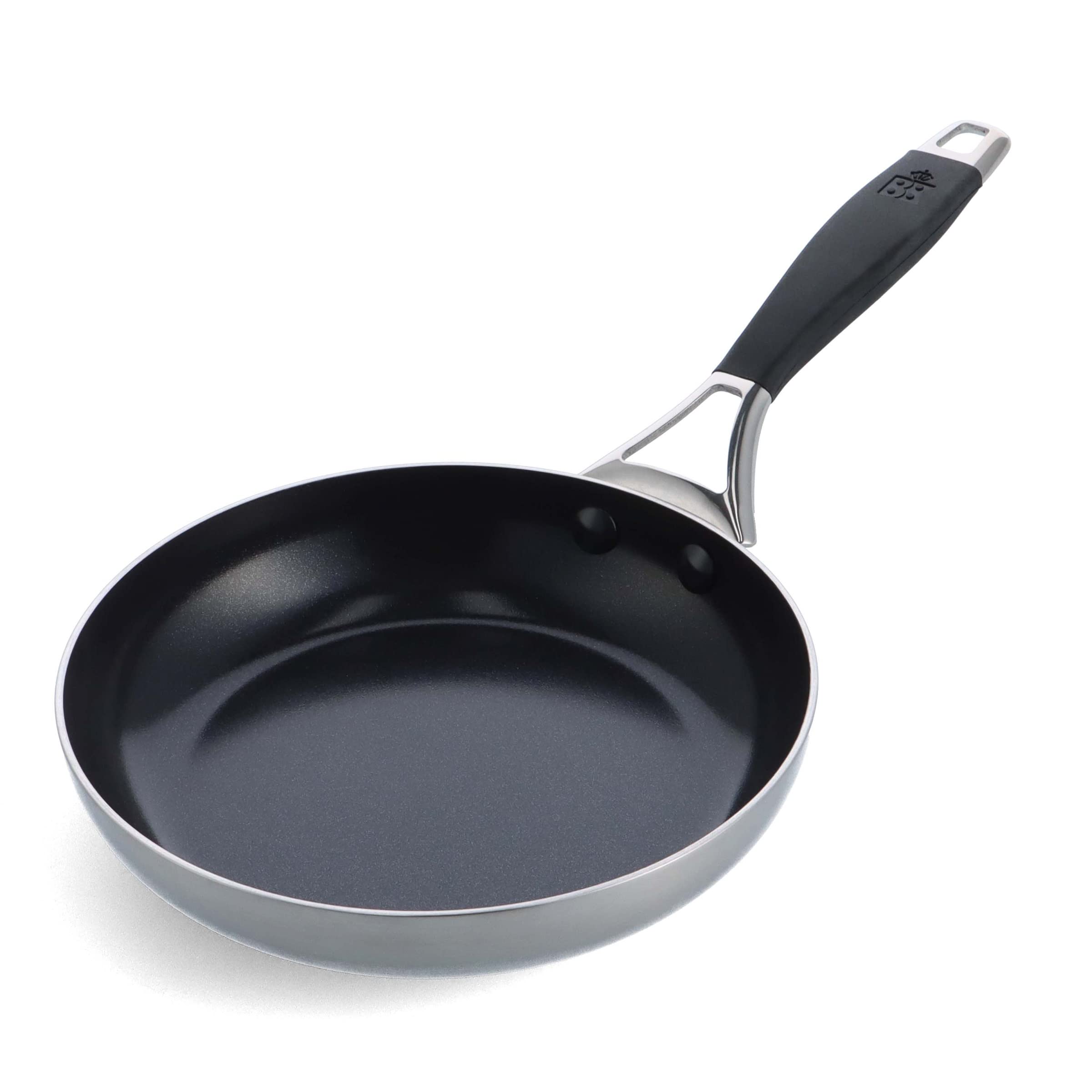 Bk Intelligence Stainless Steel Induction 8'' Nonstick Frying Pan Skillet, Pfas Free, Dishwasher Safe, Black