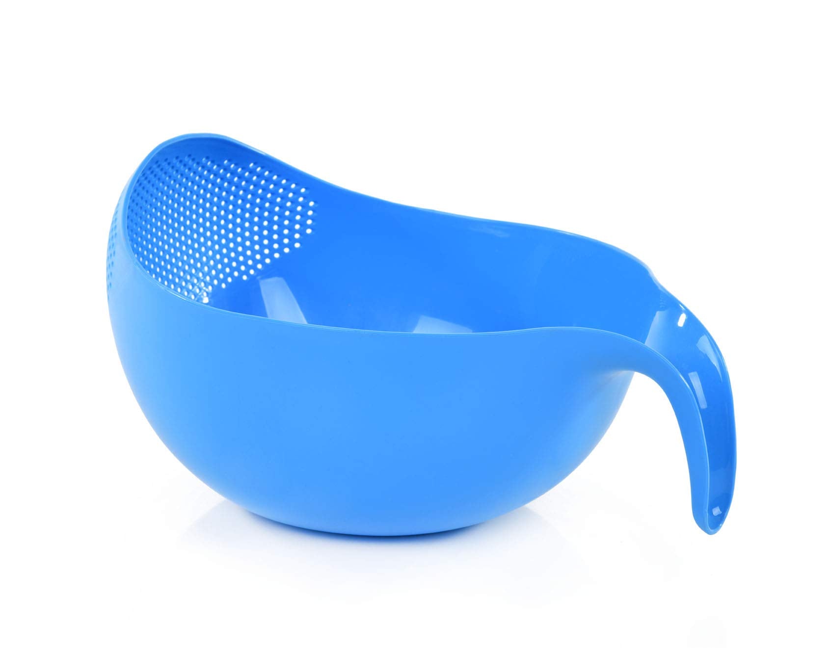 Mintra Home Rice Colander (Red) - Strainer, Lightweight, For Cleaning Rice, Beans, Fruit And Vegetables