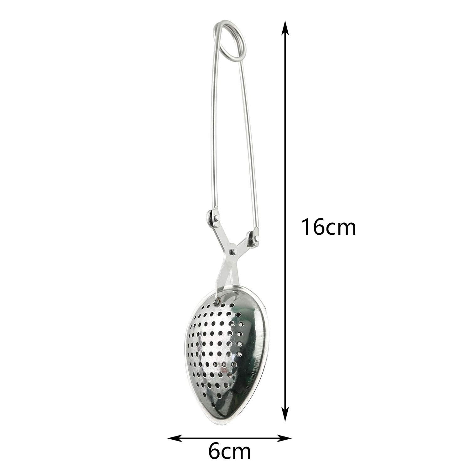 Tegg Tea Infuser 2Pcs Stainless Steel Leaves Shape Spices Snap Spoon Tea Filter Strainer With Long Handle For Loose Leaf Tea And