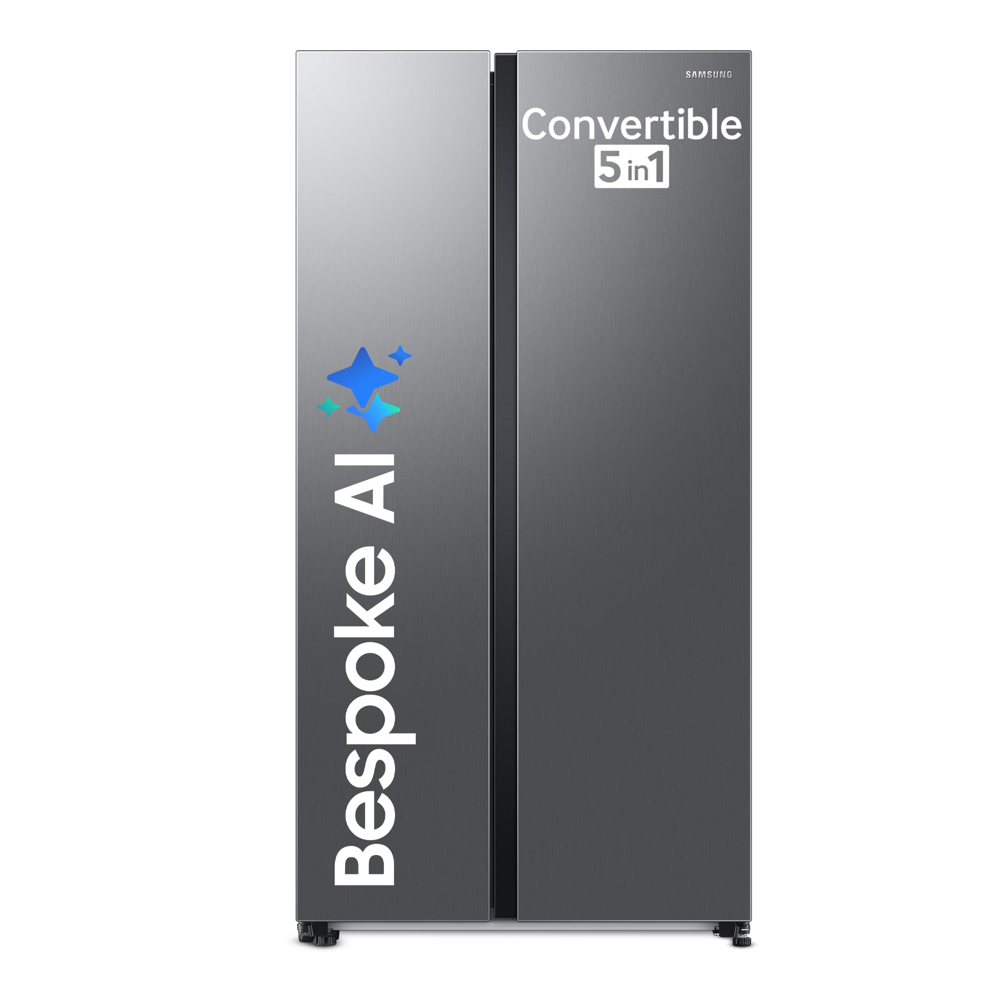 Samsung 653 L, 3 Star, Frost Free, Double Door, Convertible 5In1 Digital Inverter, Side By Side Ai Enabled Smart Refrigerator 